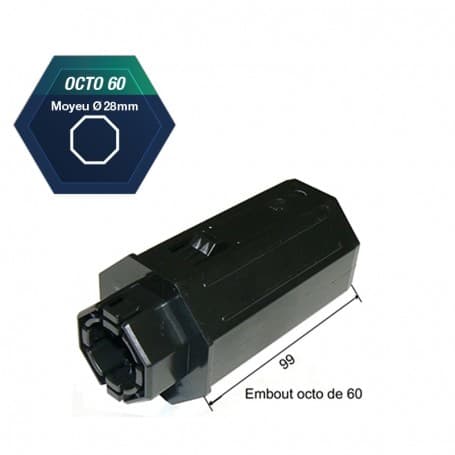 Embouts PVC pour tube octo de 60 Moyeu Ø 28 - SIMU