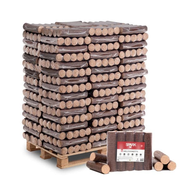 Spark Buchen-Kaminbriketts rund 960 kg Palette