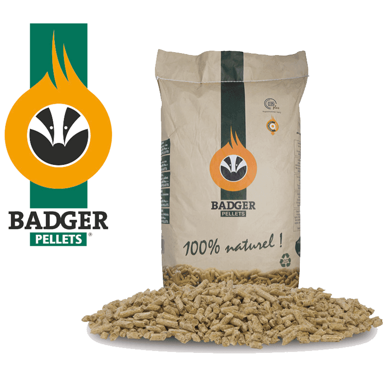 BADGER Pelletpalette – 65 Säcke à 15 kg