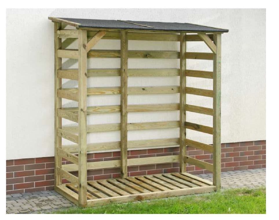 Kaminholzunterstand 04 - Abmessungen: 180 x 80 x 205 cm (L x B x H) - Default Title