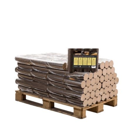 Runde Buche Briketts 48 Packungen x 10 kg (480 kg) - 48 Packungen