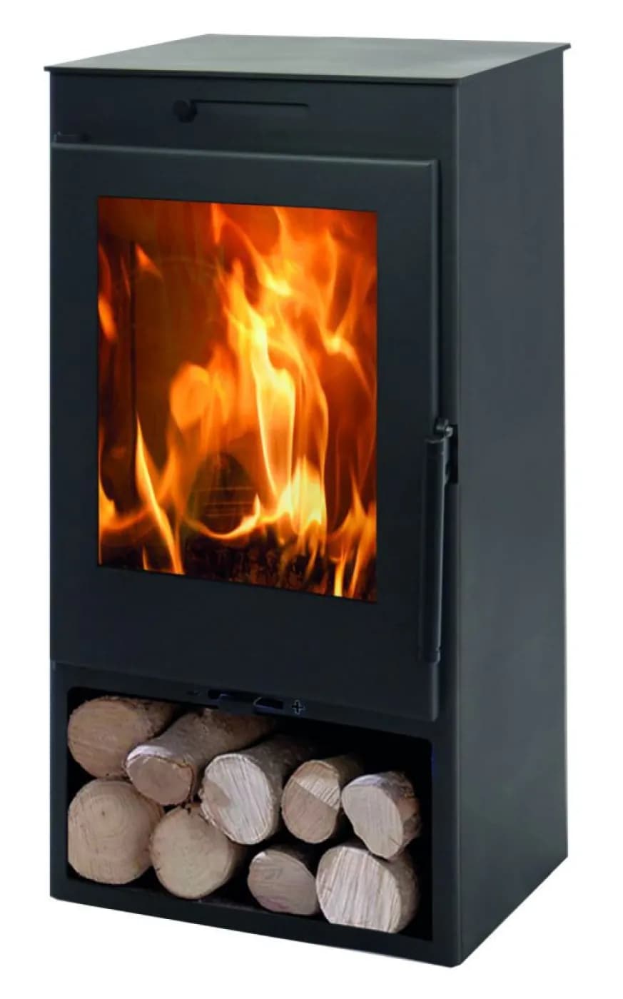 Kaminofen 5 kW mit Holzfach