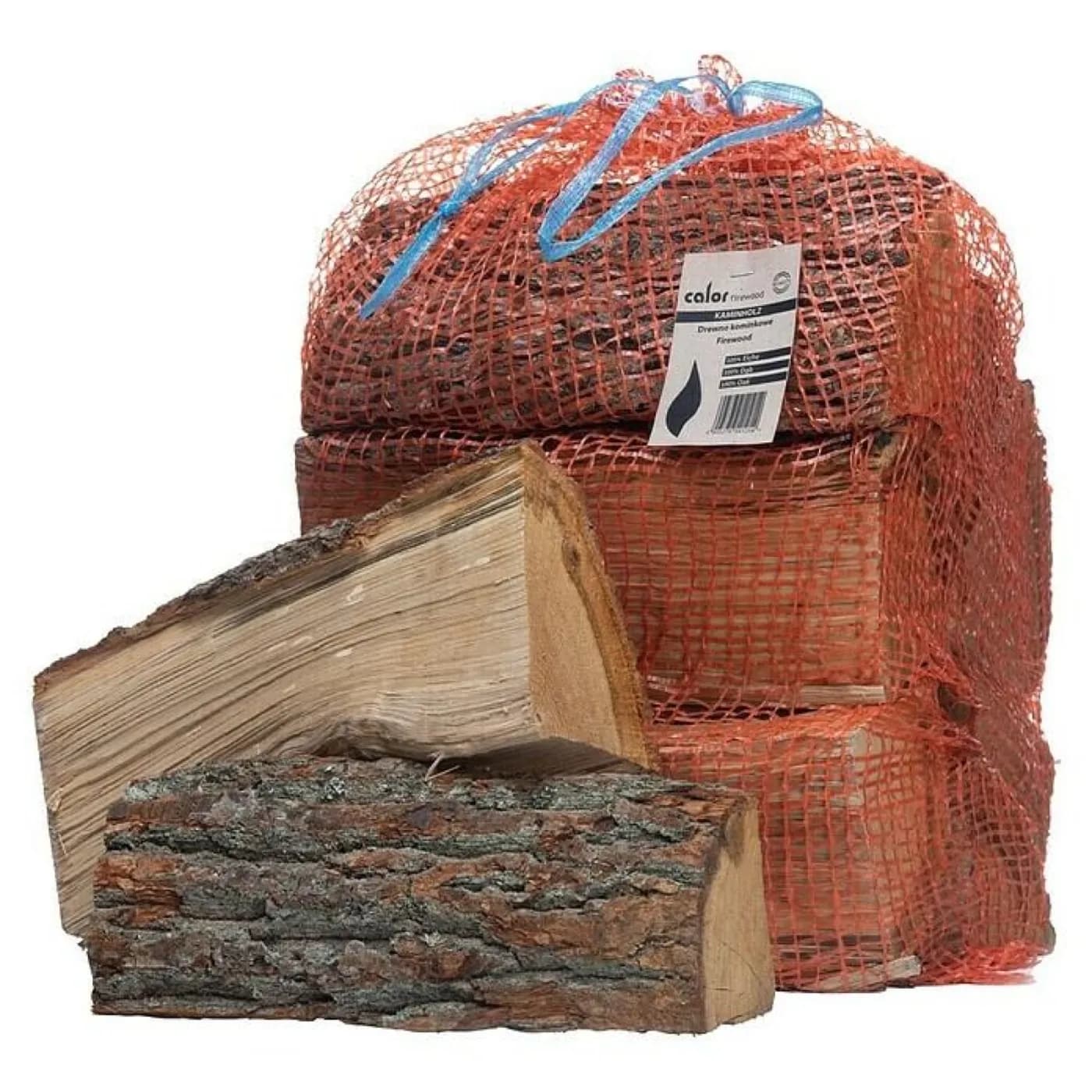 Eichenholz im Sack 30 L – 25 cm – Luftgetrocknet (< 20 %) – Lose gekippt