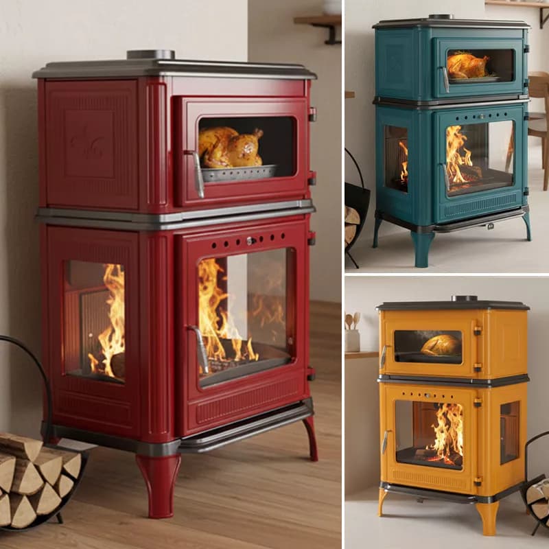 Holzofen mit Granit-Pop-Ofen – 11 kW