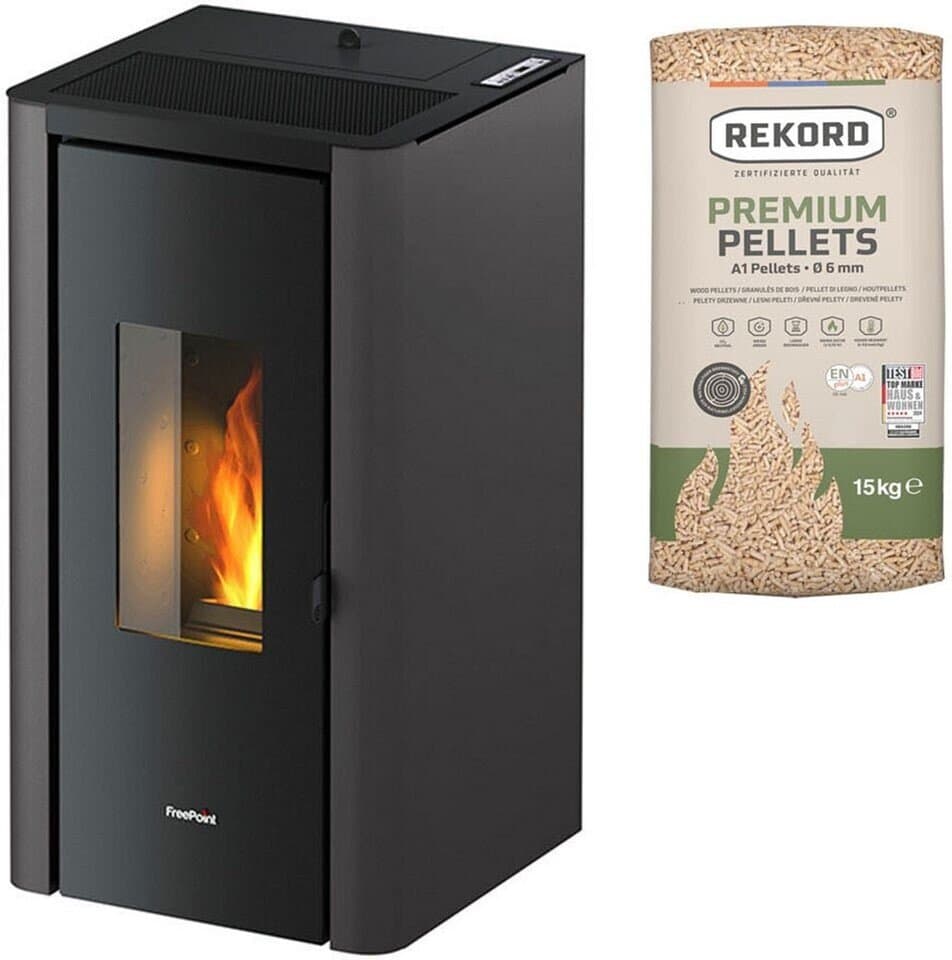 Cadel Freepoint Indigo (1854) Anthrazit – Moderner Pelletofen mit 93 % Wirkungsgrad