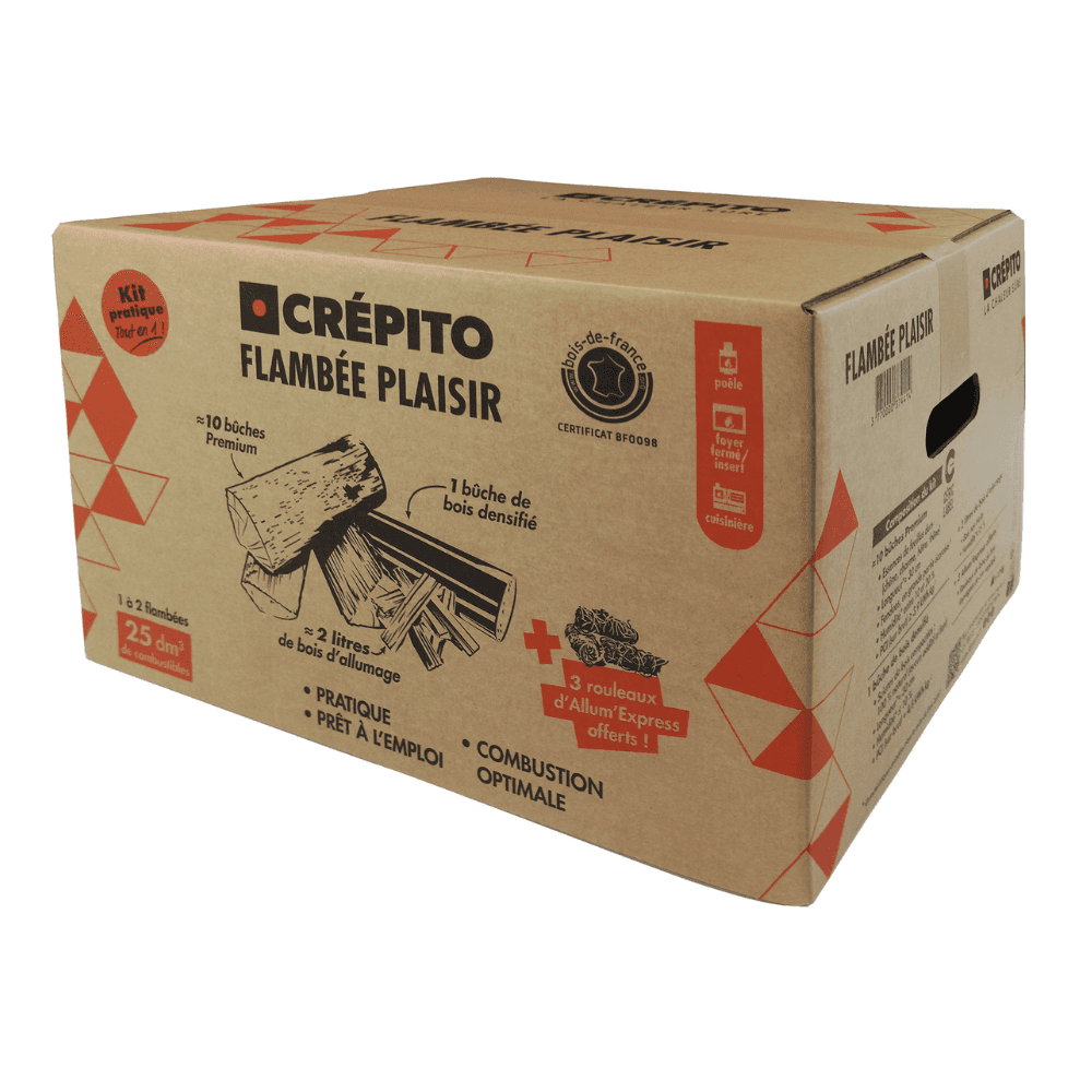 Gebrauchsfertiges Brennholz-Set Flambée Plaisir Premium-Holz