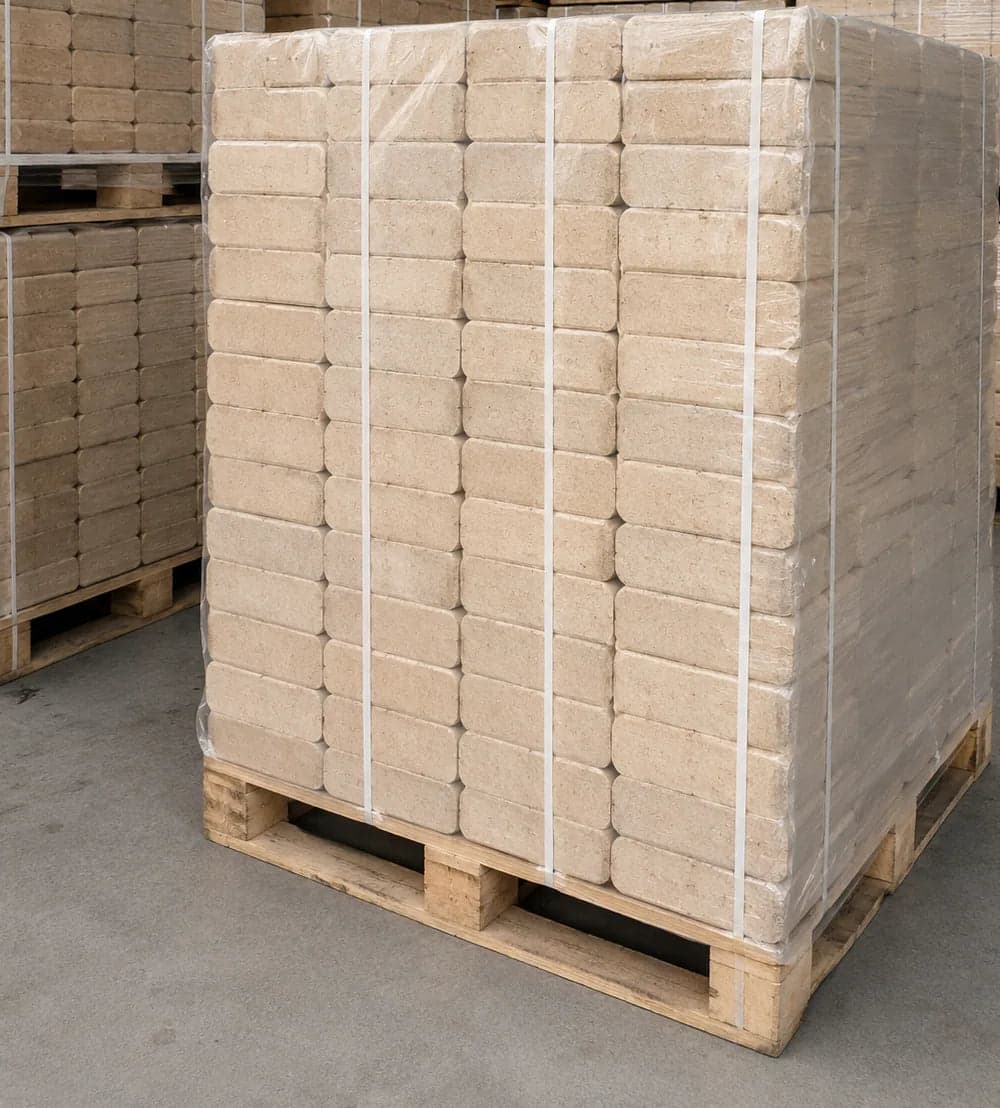 RUF-Holzbriketts â Palette 960 kg (96 Ă 10 kg)
