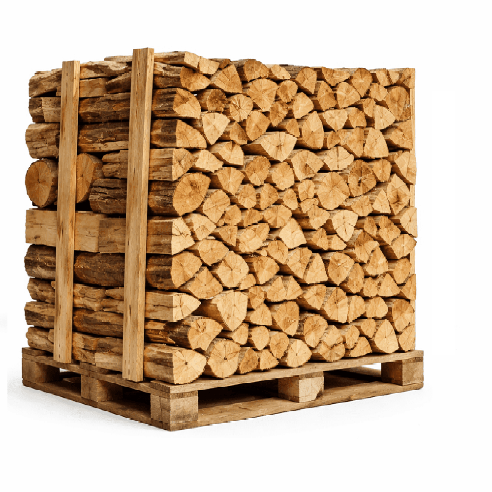 Brennholz 50 cm auf Palette, garantiert trockenes Hartholz