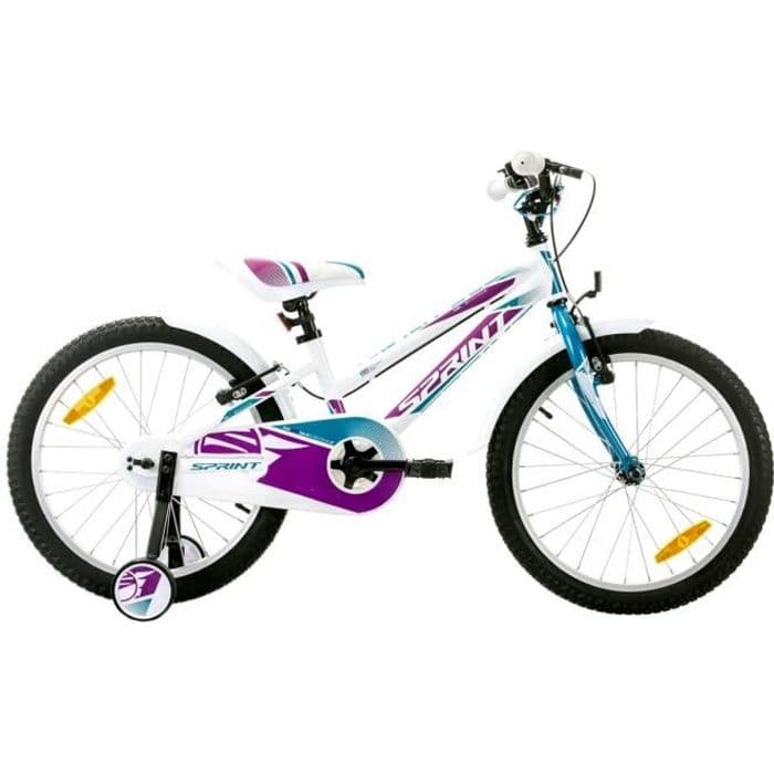 VTT – CALYPSO – 20″ – Cadre Blanc Bleu-Violet – Freins V-Brake – Pour Enfant Fille de 7 ans et plus - Standard