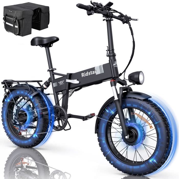 Vélo Électrique Pliable-20″pneus tout terrain-Moteur 2000W-Batterie Amovible 48V/23Ah-Autonomie 80-120km-Shimano 7 vitesses-Noir - S