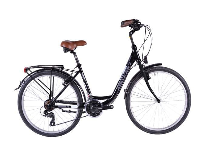 VÉLO ELEVEN OUTDOOR EXPERIENCE 26″ MADAME 7V NOIR BRILLANT UNIQUE - L
