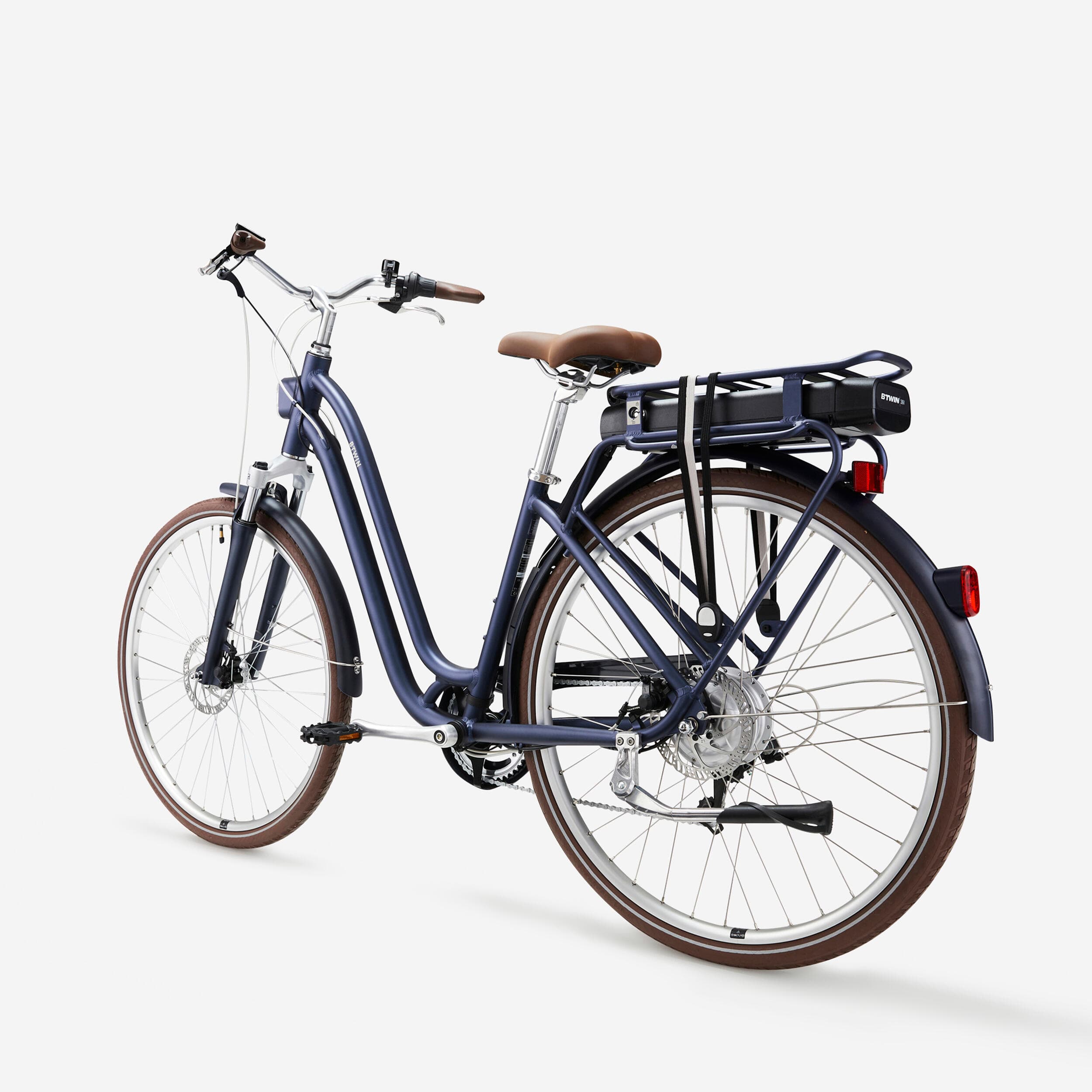 Seconde vie – VELO DE VILLE ELECTRIQUE ELOPS 900 E CADRE BAS BLEU FONCE - XL