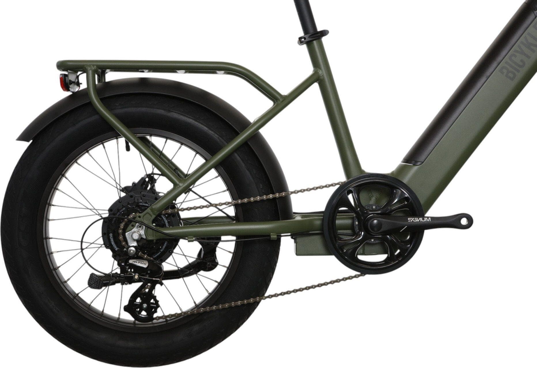 Vélo Cargo Shortail Électrique Bicyklet Shimano Altus 7V 670 Wh 20 » Vert Kaki - S