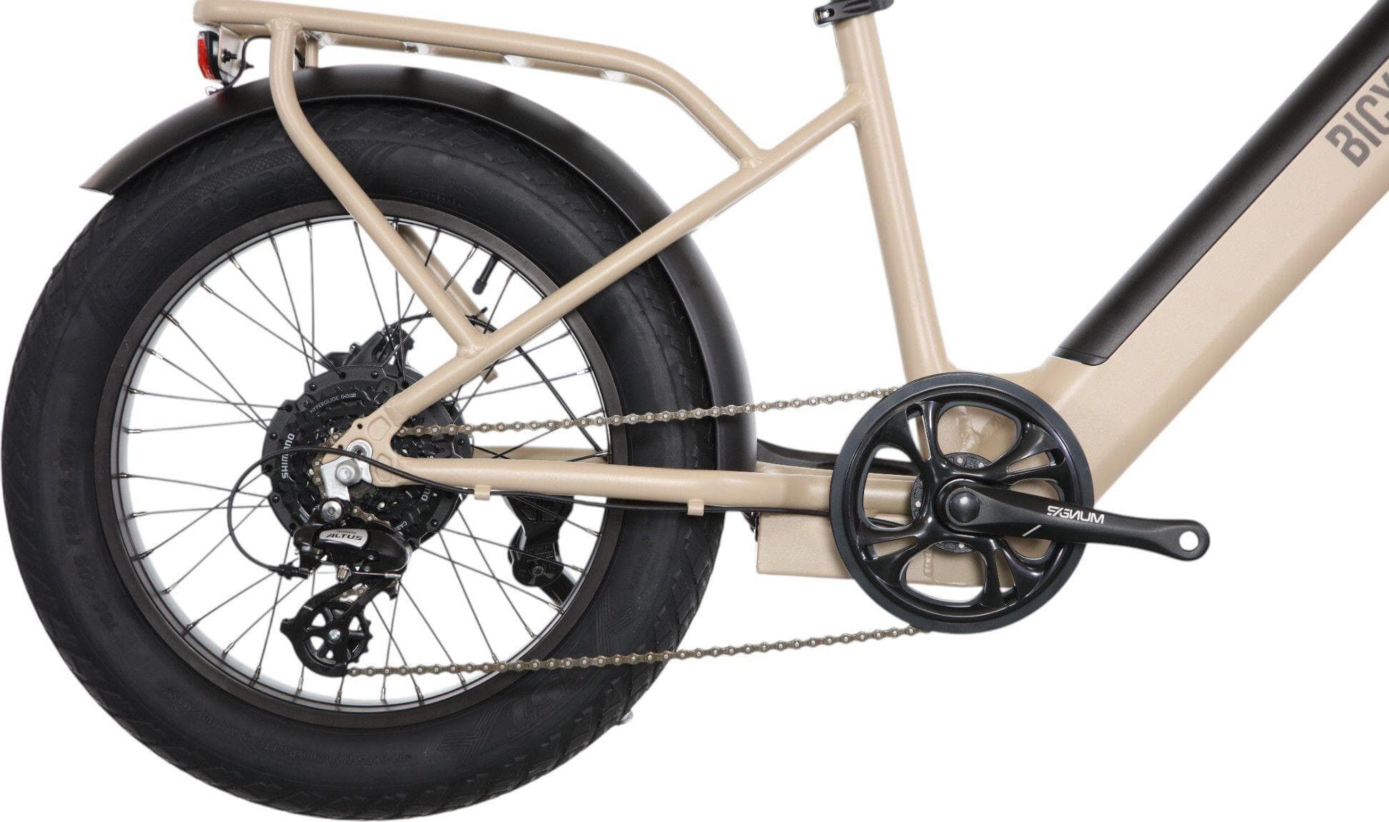 Vélo Cargo Shortail Électrique Bicyklet Shimano Altus 7V 670 Wh 20 » Beige Ivoir - M