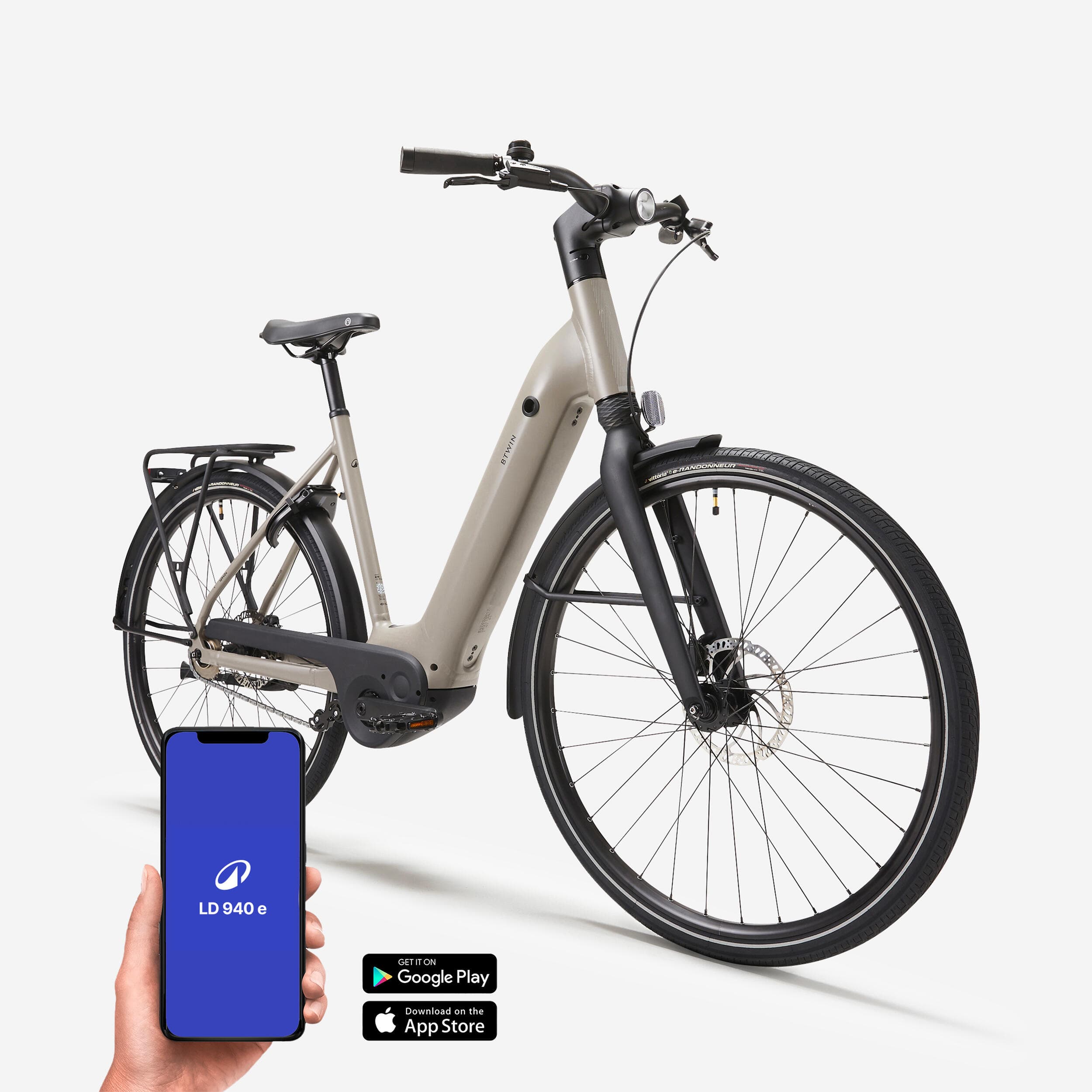 Seconde vie – Vélo ville électrique à moteur automatique owuru cadre bas LD 9… - XL