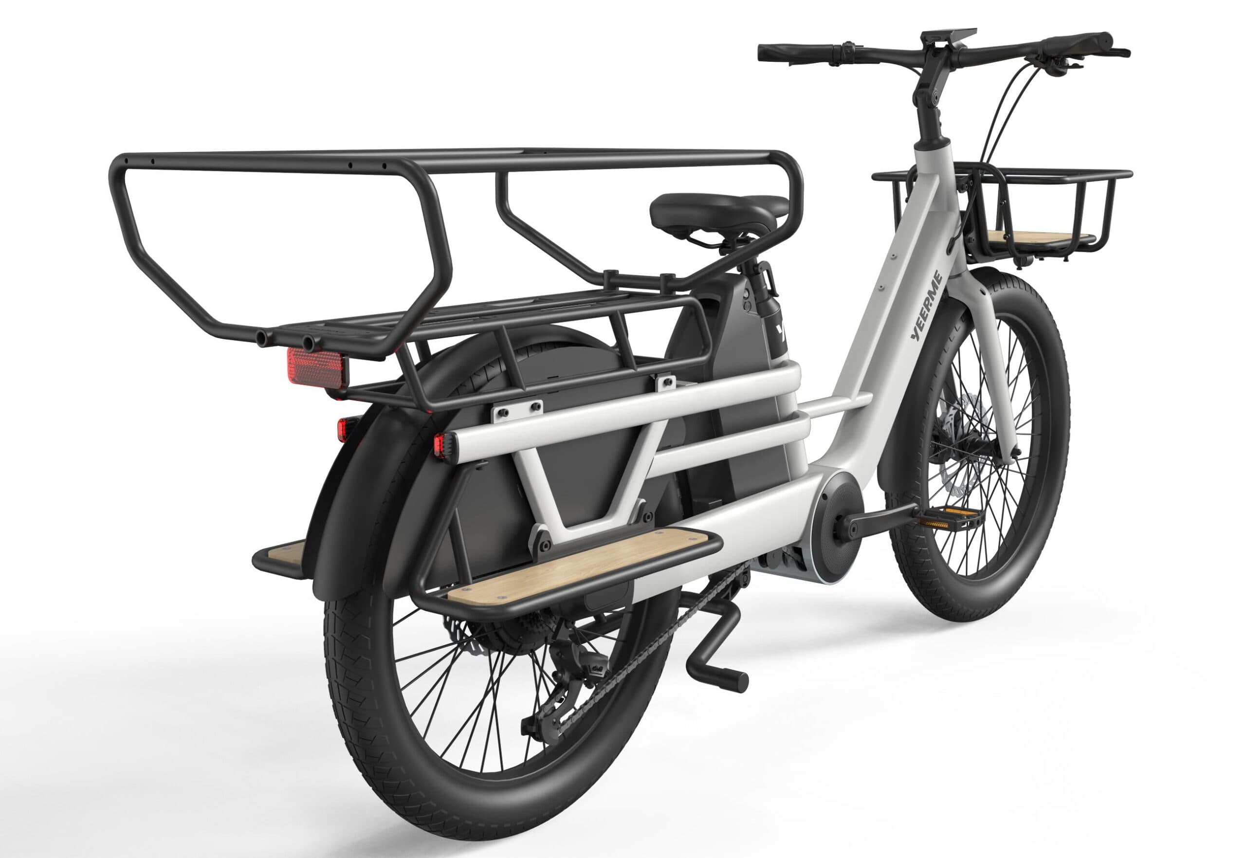 Vélo Cargo LongTail électrique YEEP.ME DAY CARGO 2 LR – Blanc 150Km Moteur 75Nm - L