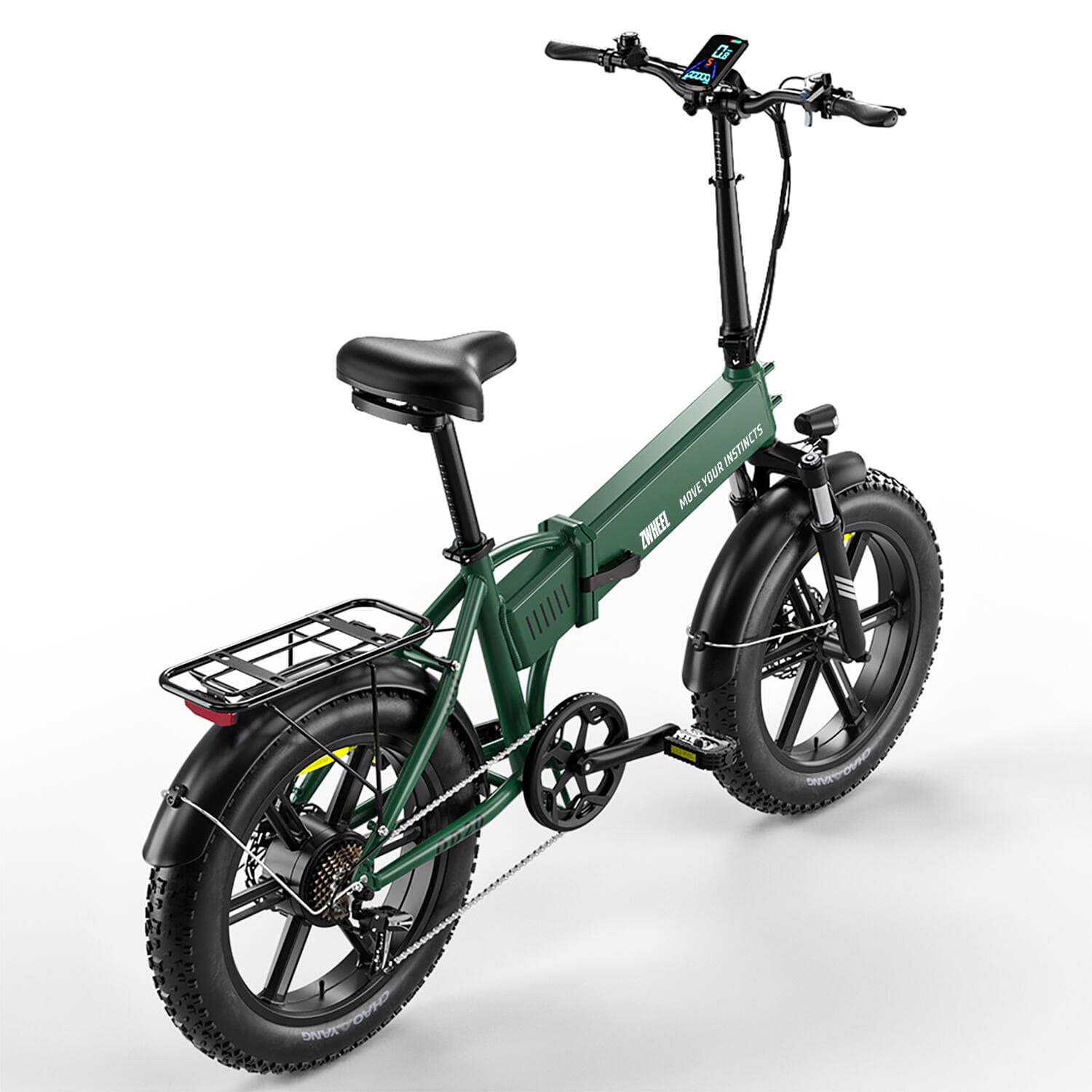 Vélo électrique pliable ZWheel Urban Flux, 250W, 55 Nm, 13Ah, 100 km, vert - L