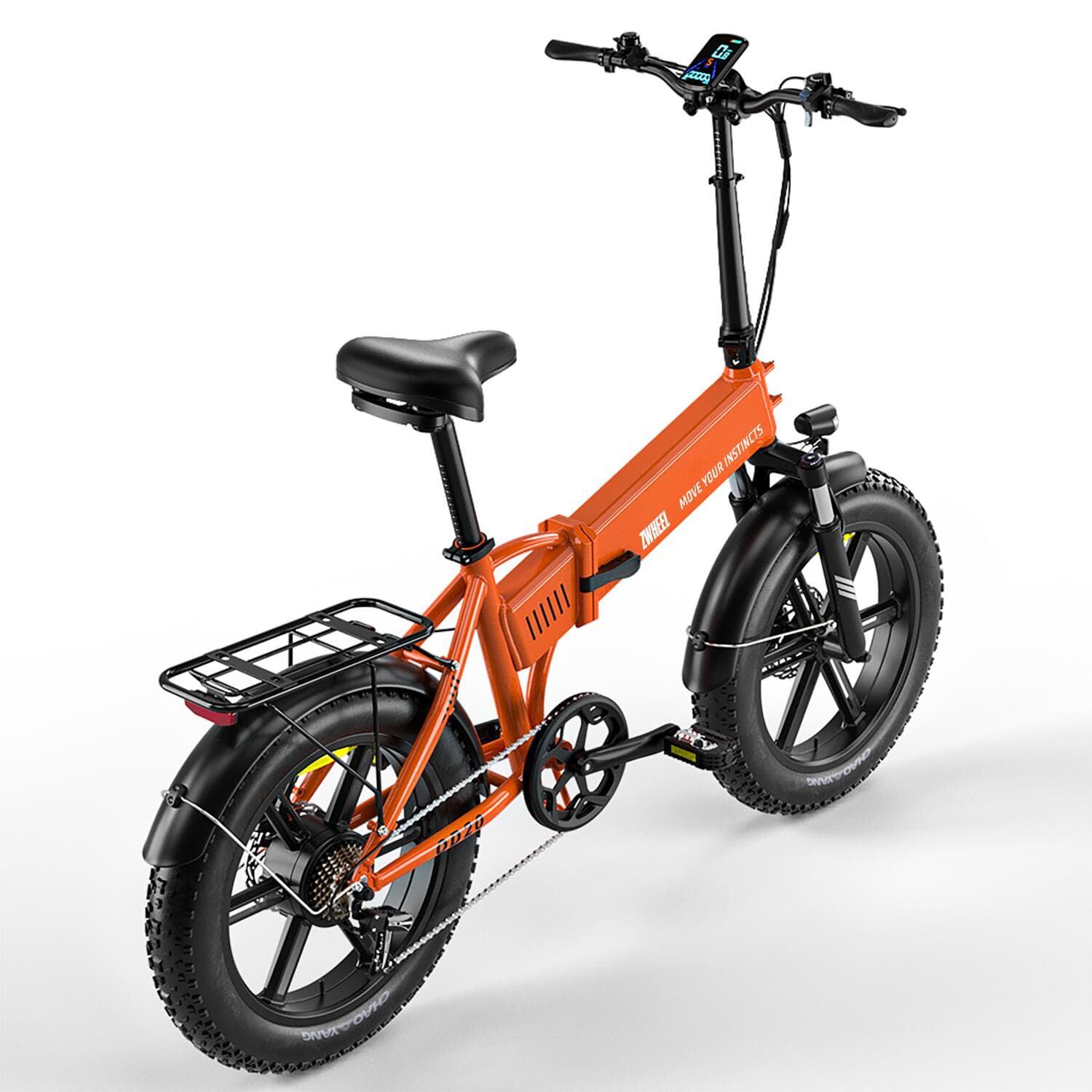 Vélo électrique pliable ZWheel Urban Flux, 250W, 55 Nm, 13Ah, 100 km, orange - XL