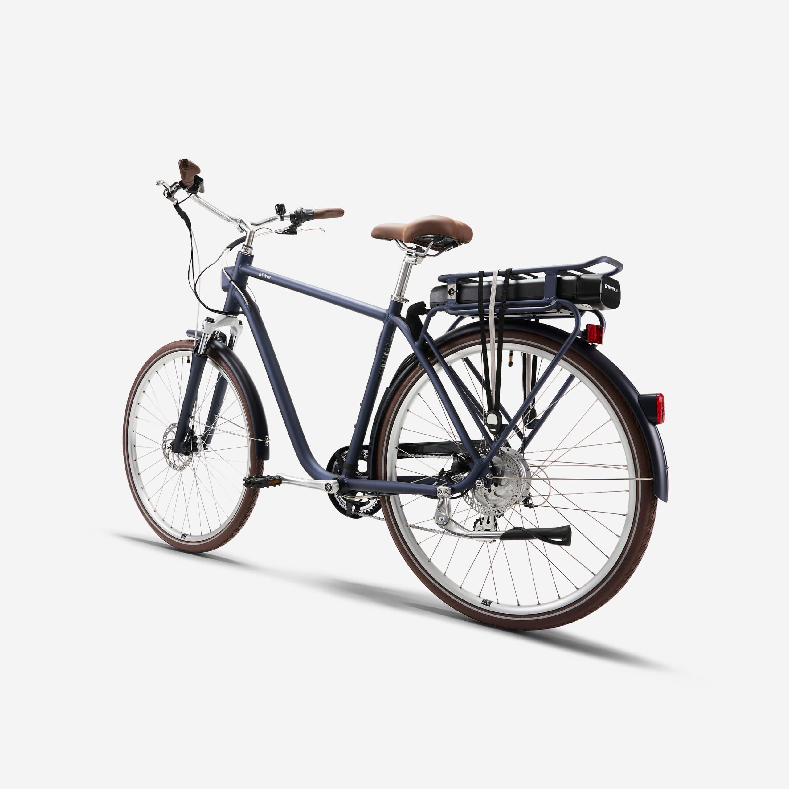 Seconde vie – Vélo de ville électrique elops 900 cadre haut bleu marine - S