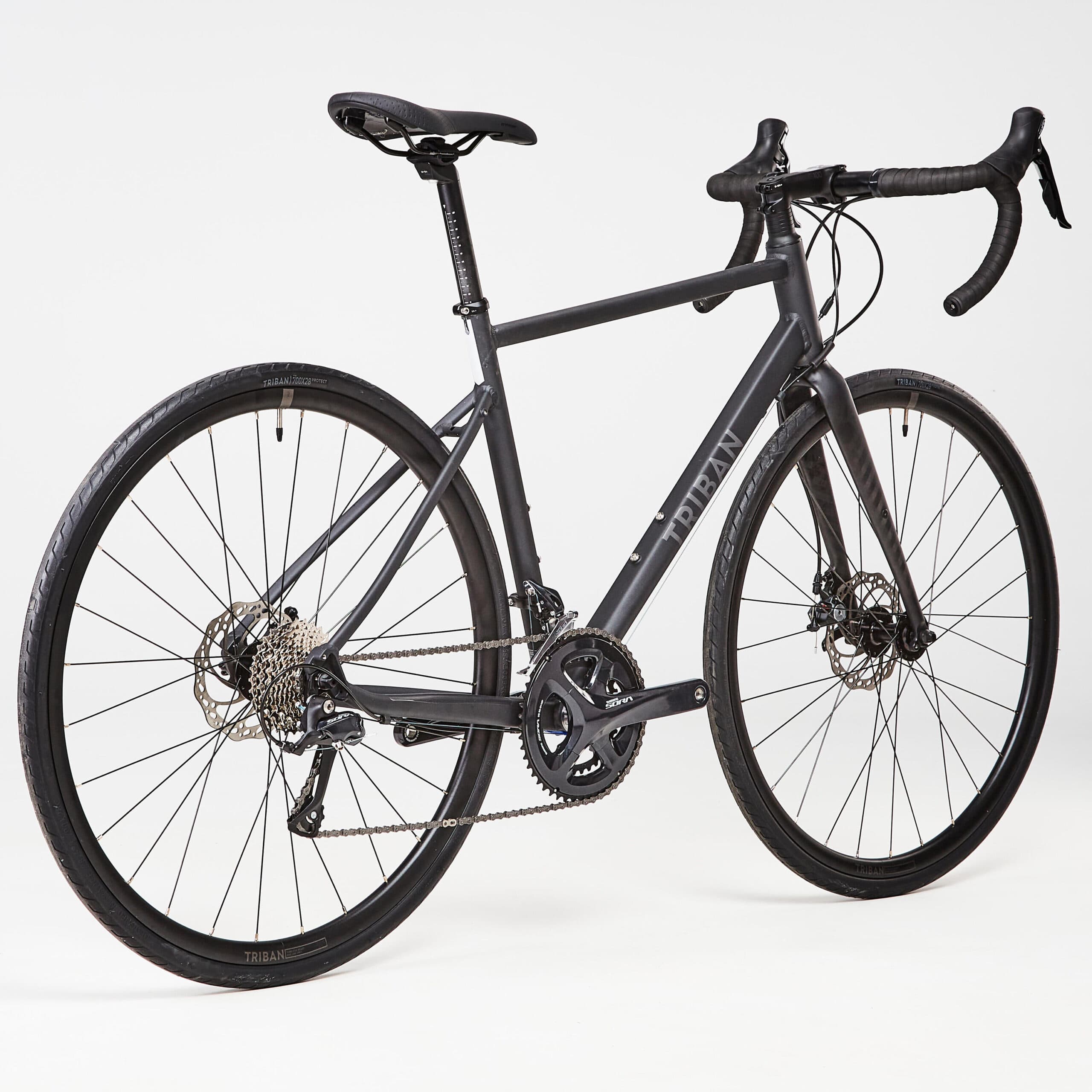 VELO ROUTE CYCLOTOURISTE TRIBAN RC500 NOIR (FREIN DISQUE) - S