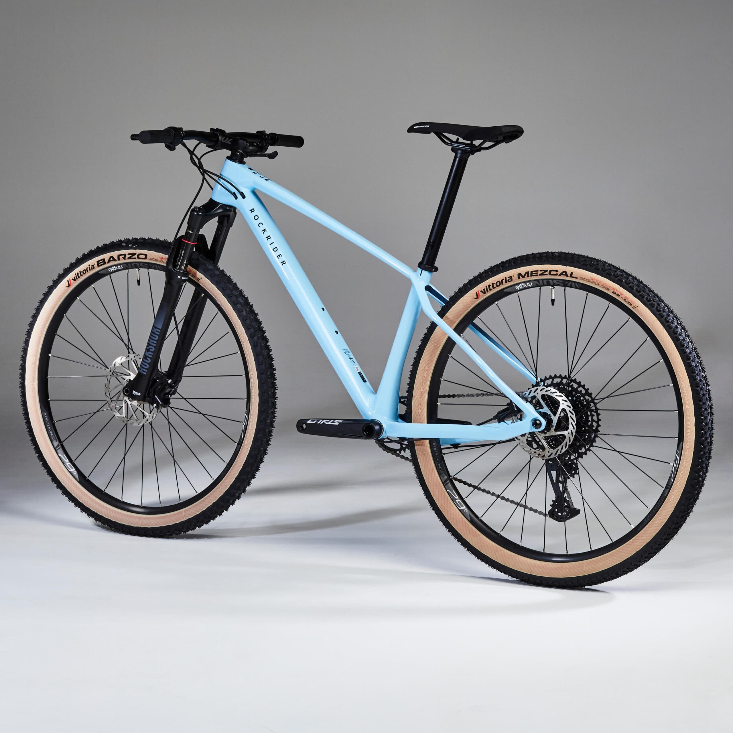 Velo vtt cross country race 740 cadre carbone bleu recon - L