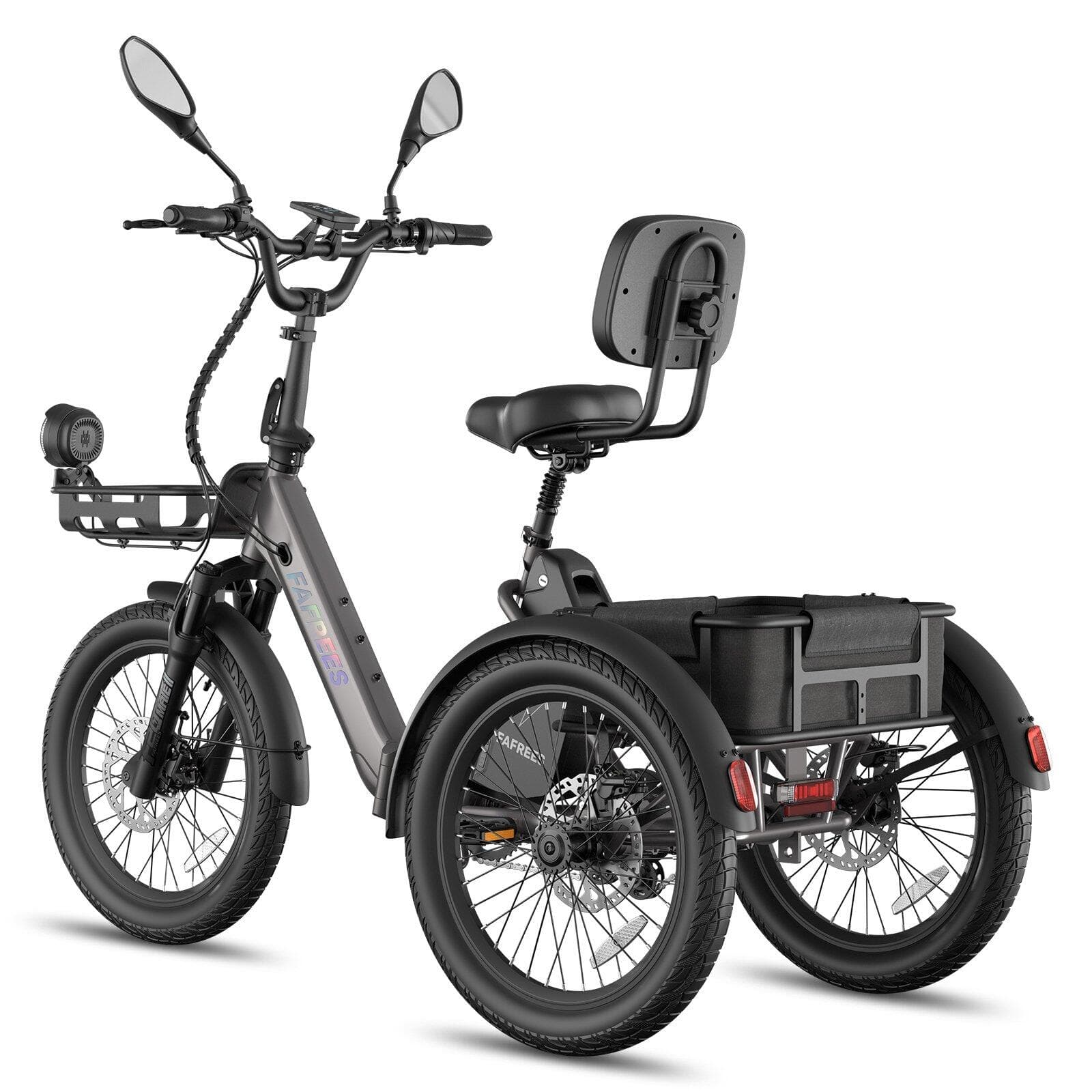 Tricycle Électrique F20 Mate II 48V 25Ah Freins Hydrauliques Paniers 180kg - S