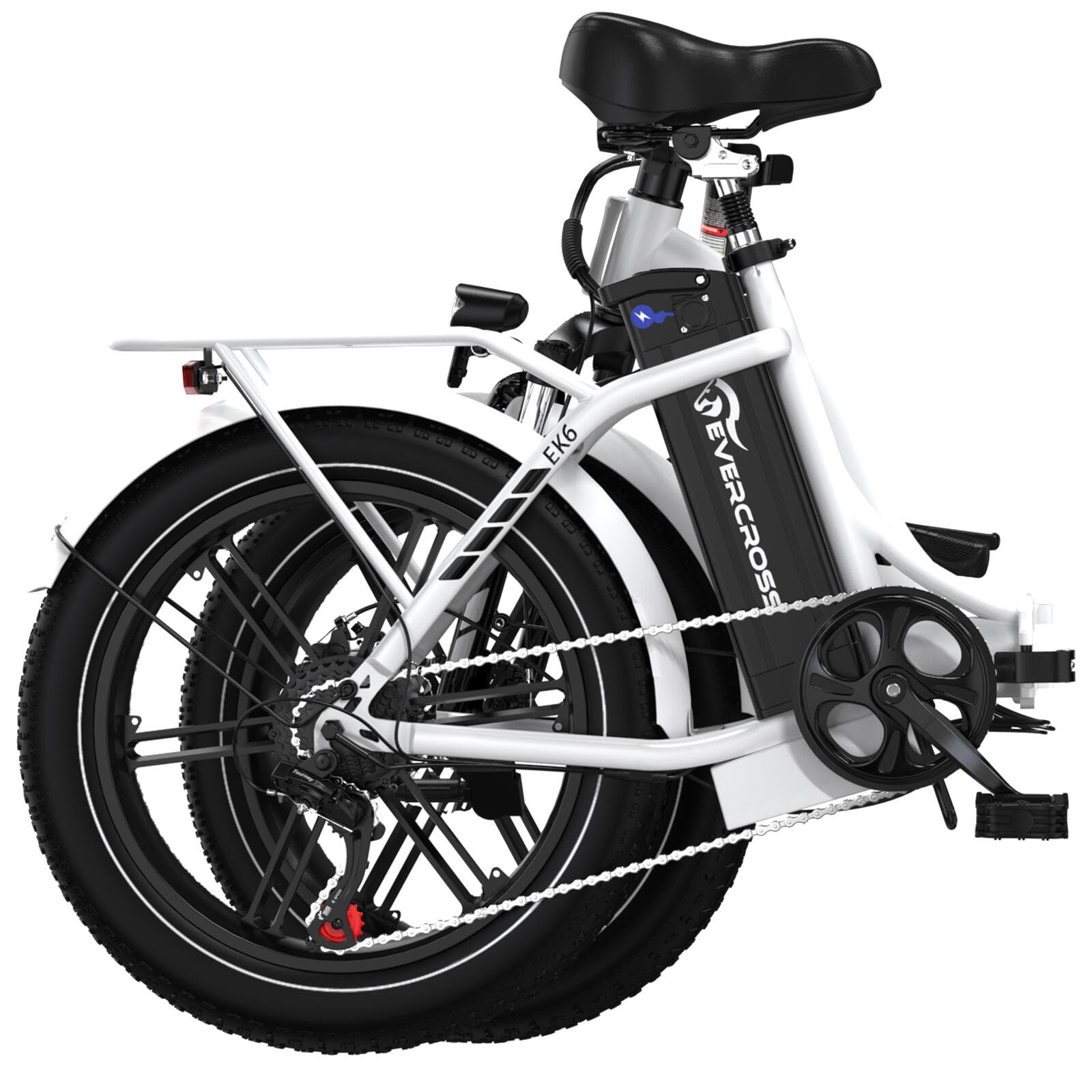 Vélo électrique pliable Adulte Fat tire 20*4.0 Batterie 13Ah- EK6 Blanc - L