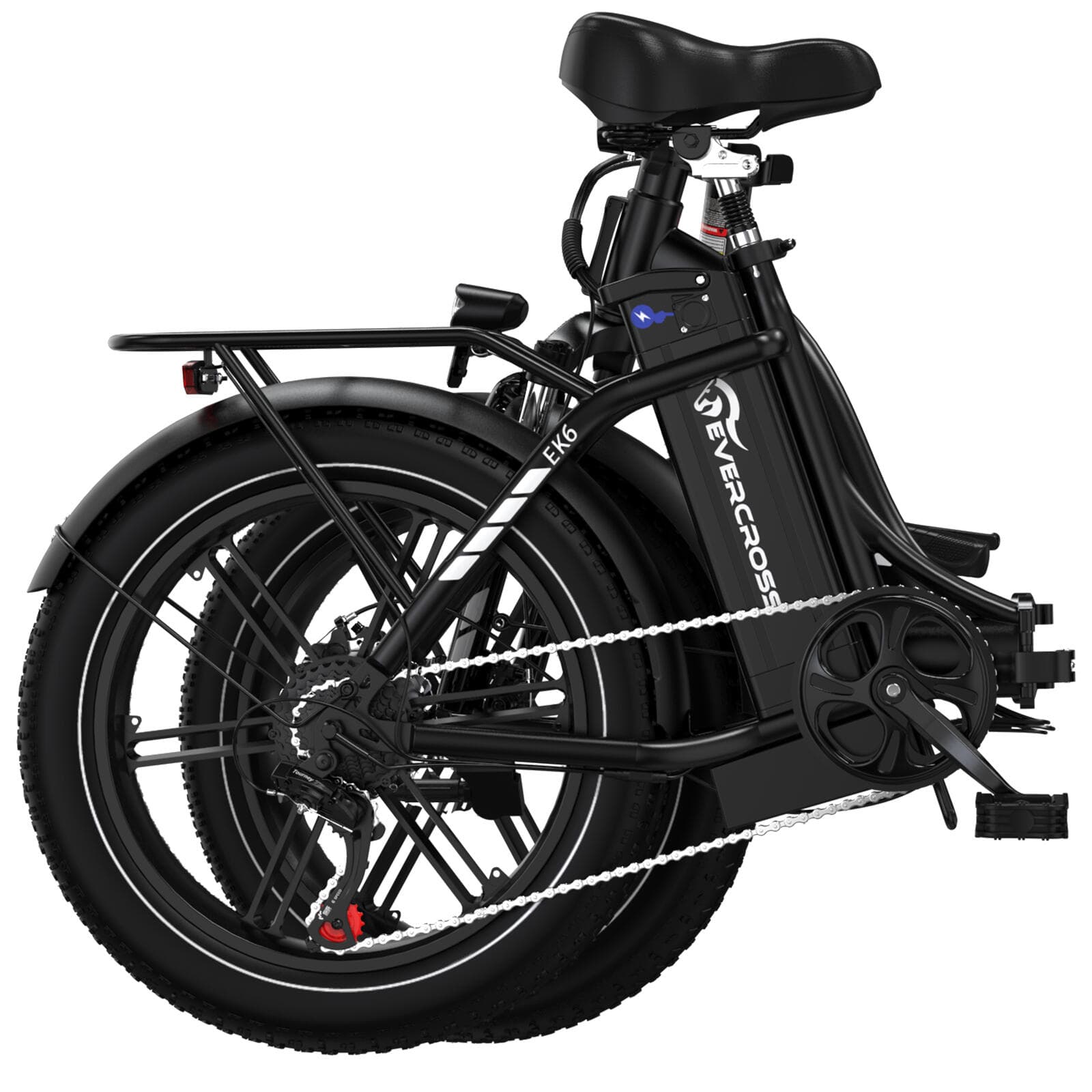 Vélo électrique pliable Adulte Fat tire 20*4.0 Batterie13Ah- EK6 Noir - L