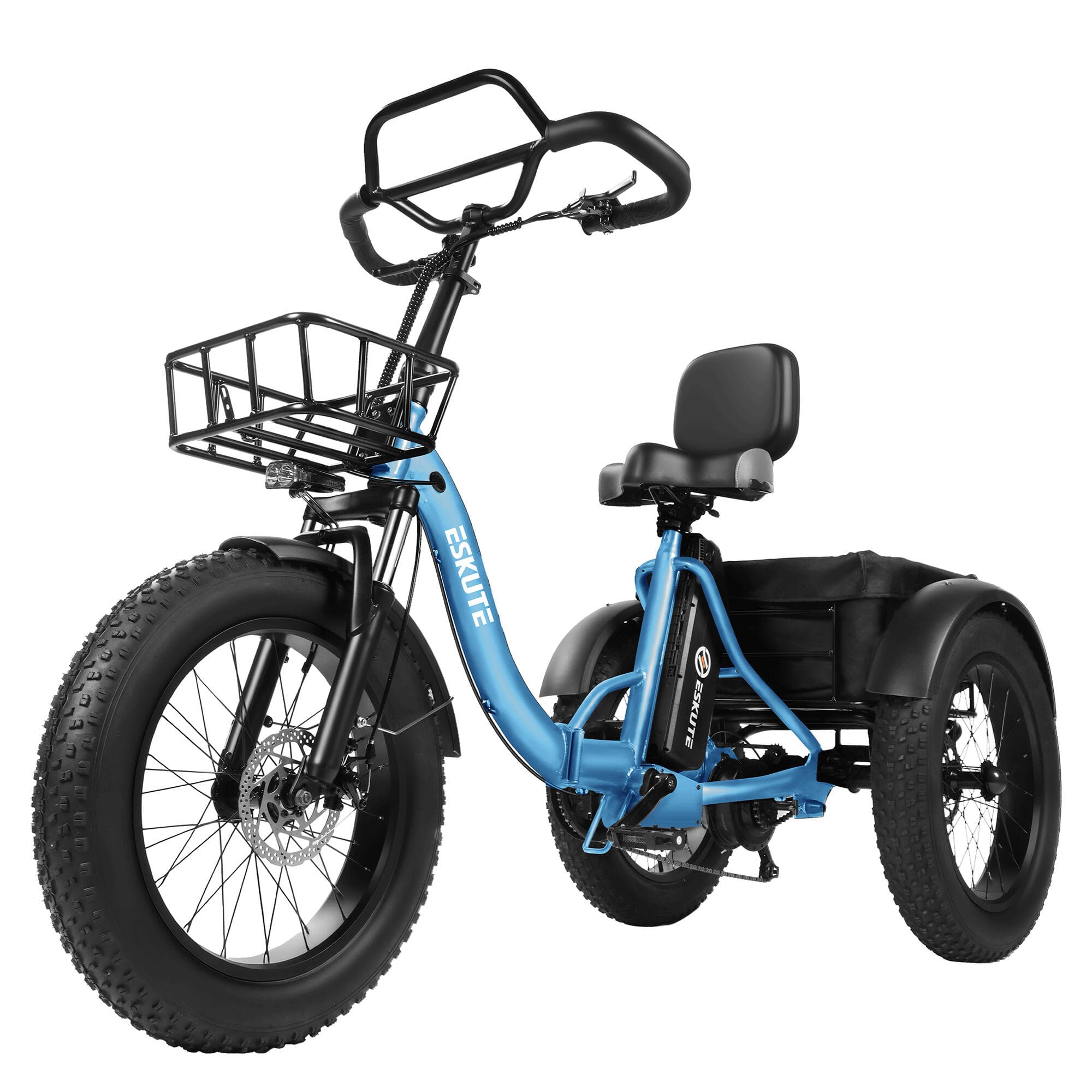 Vélo cargo électrique ESKUTE T302 PRO 20″ – Moteur 250 W – Batterie 48 V 20,8 Ah - L