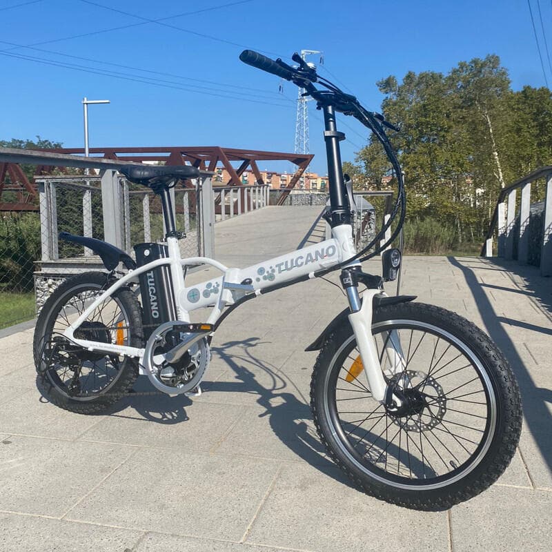 Vélo électrique DeLuxe 250W-36V Blanc Brillant - S
