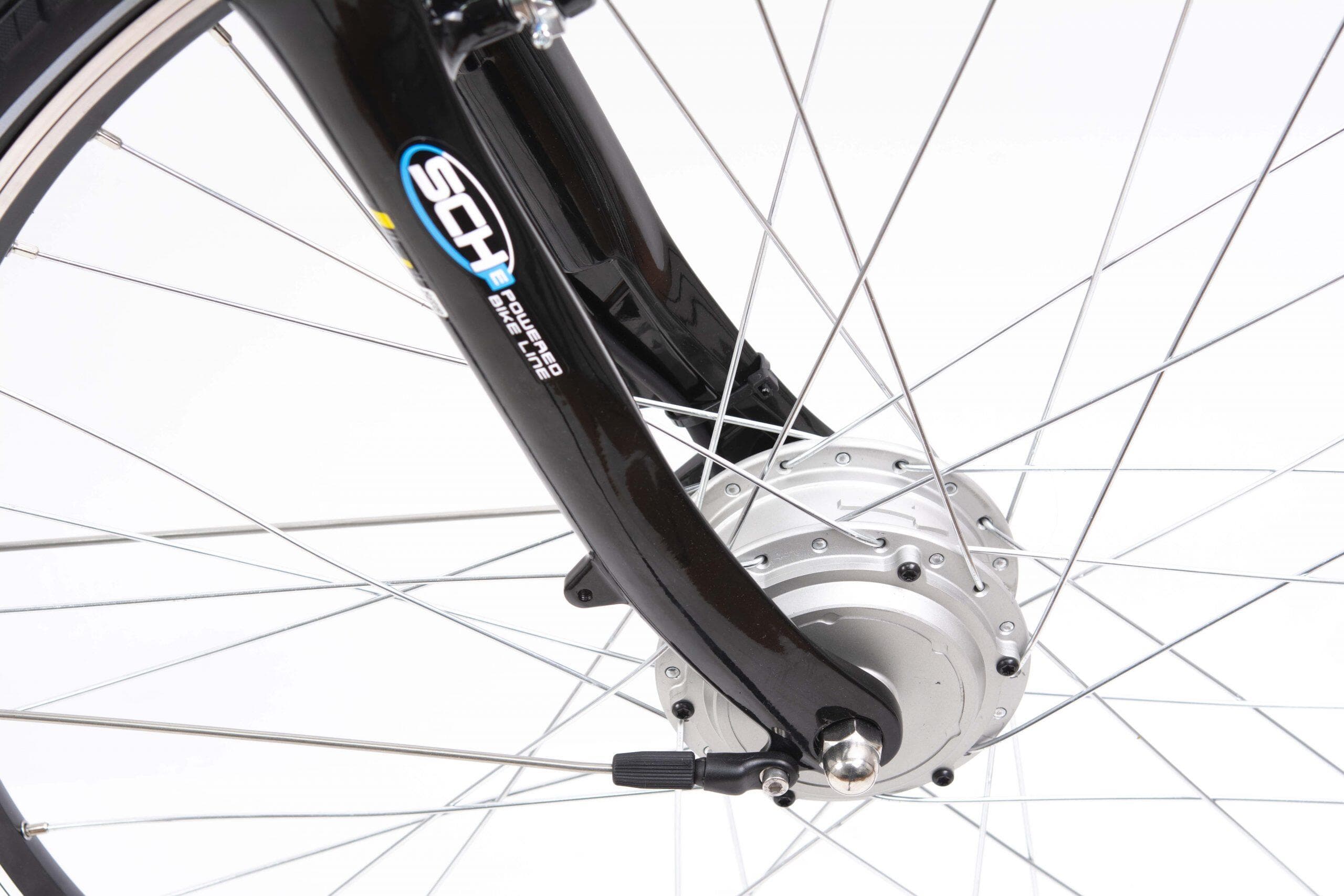 Vélo de ville, E-Moving 28″, blanc, aluminium, suspension - XL