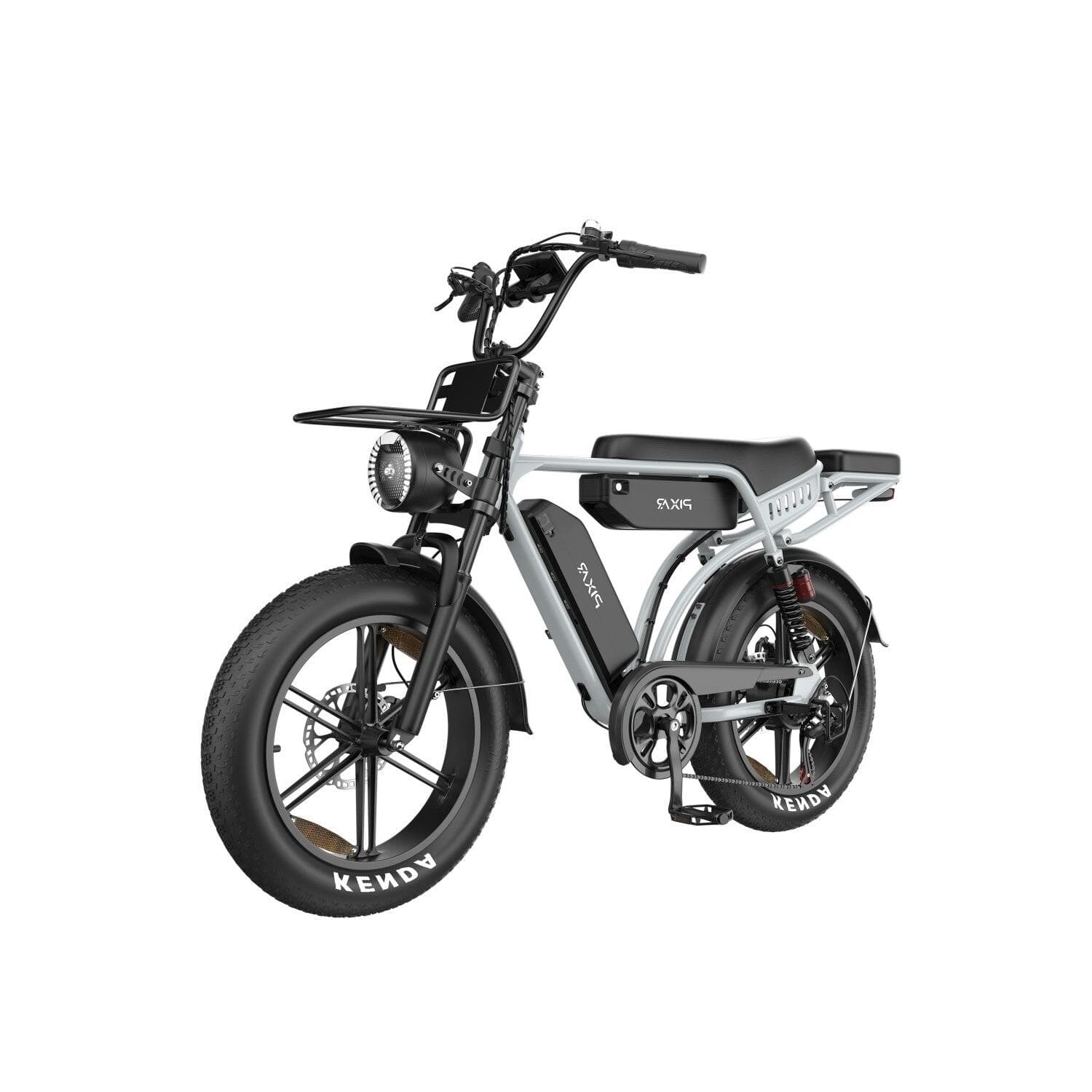 Pixar M9 Vélo Électrique 250W 48V17.5AH+17.5AH 20″ Freins Hydrauliques Gris - Standard