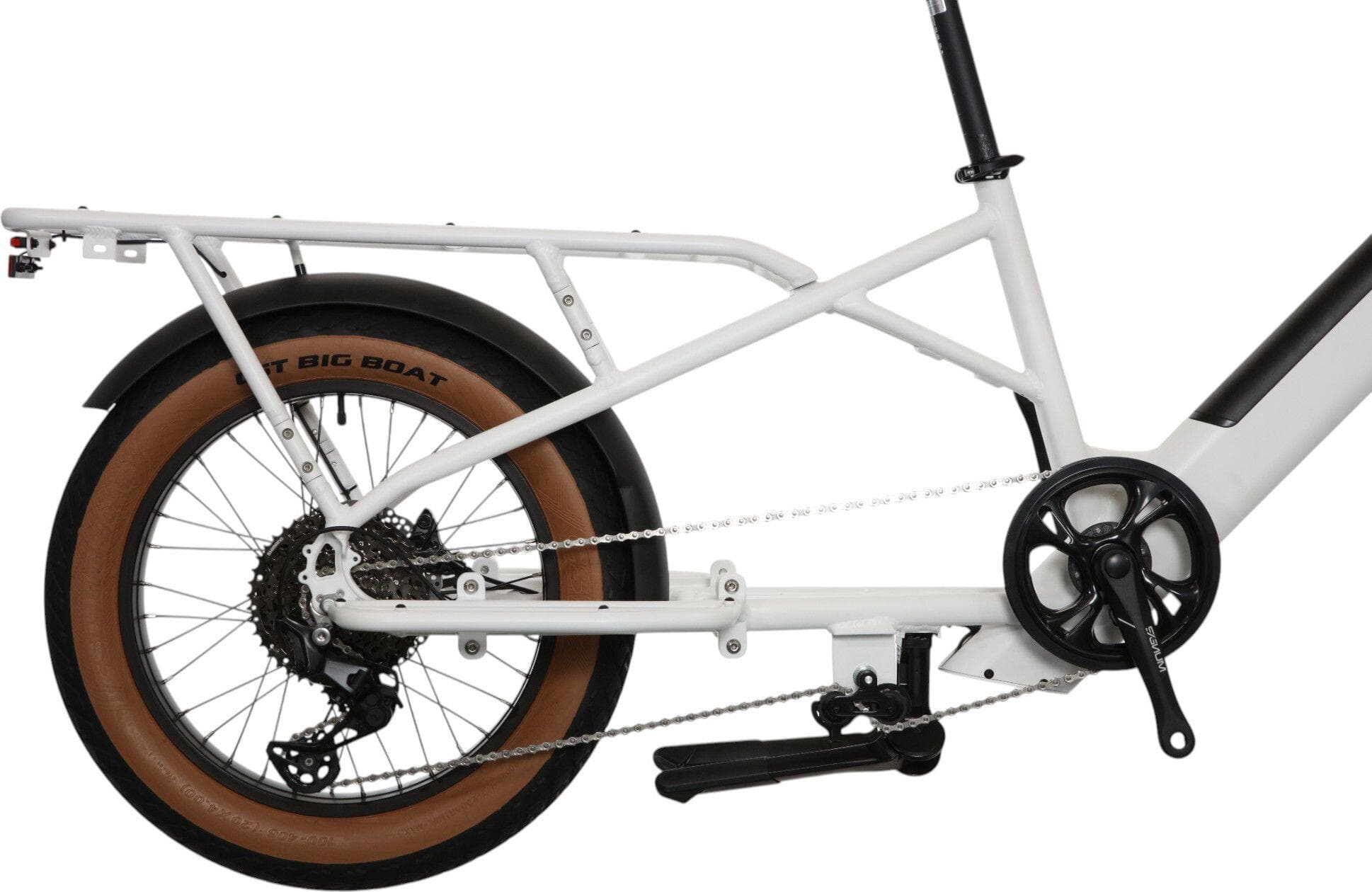 Vélo Cargo Longtail Électrique Bicyklet Shimano Deore 10V 670 Wh 20 » Blanc - S