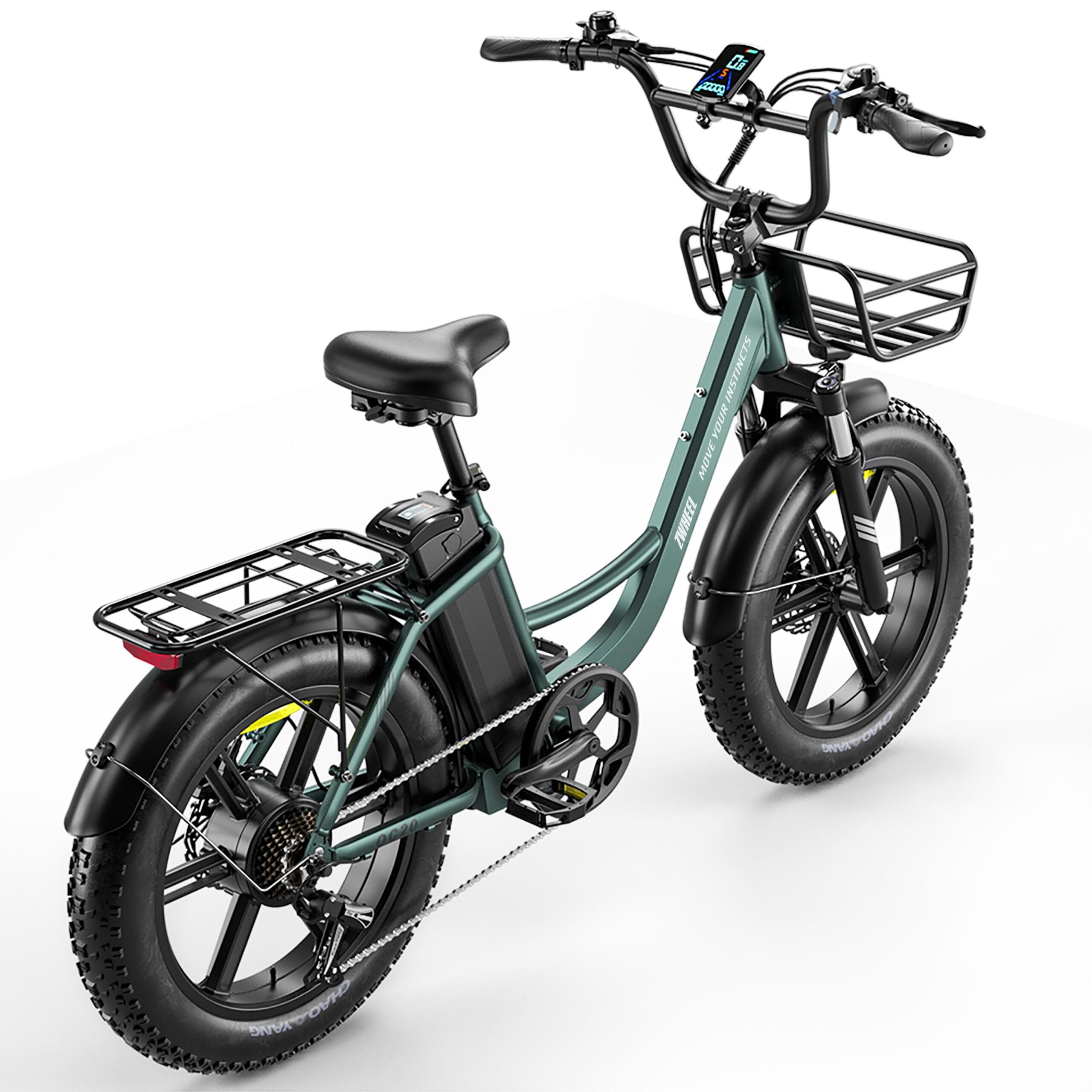 Vélo électrique ZWheel Urban Pioneer, 250W, 55 Nm, 13Ah, 100 km, vert - S