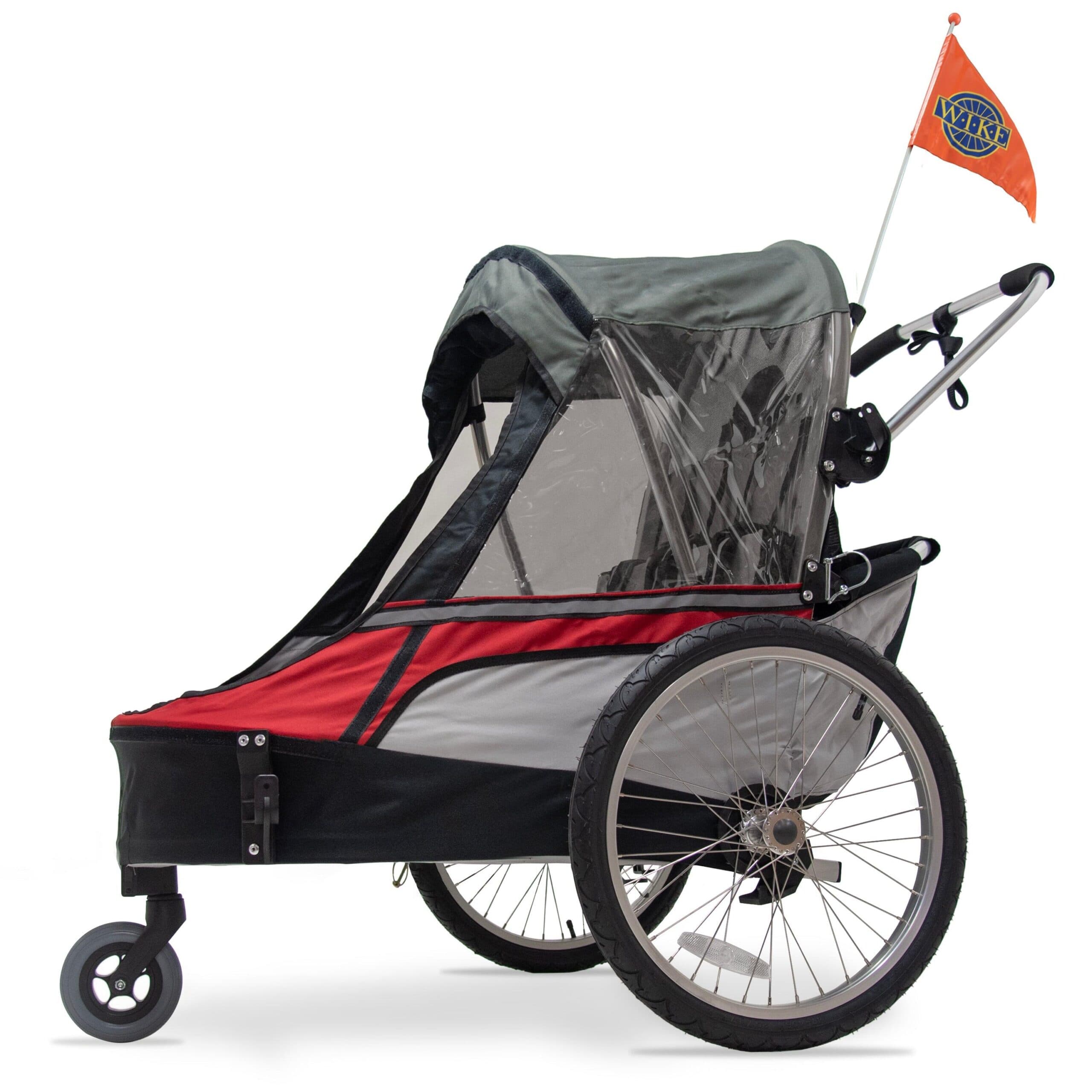 Remorque vélo pour enfants WIKE Premium – comprend poussette et kit de jogging