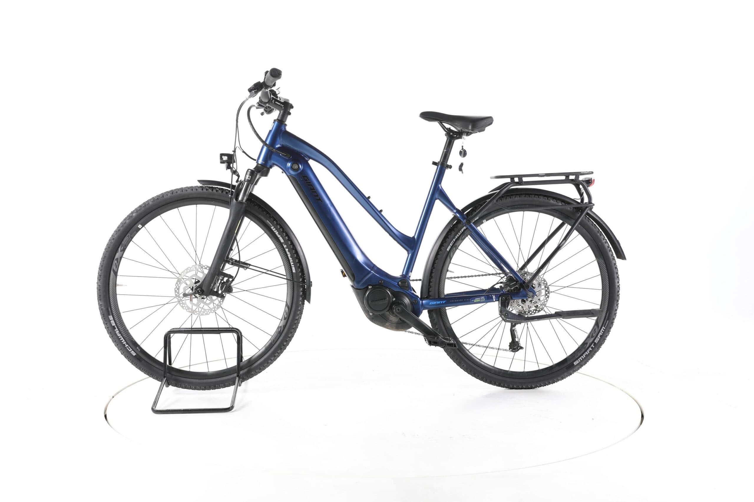 HILAND 27,5 pouces VTT,21 vitesses pour hommes et femmes, cadre en acier haute résistance, freins en V, vélo hardtail adulte,Bleu - S