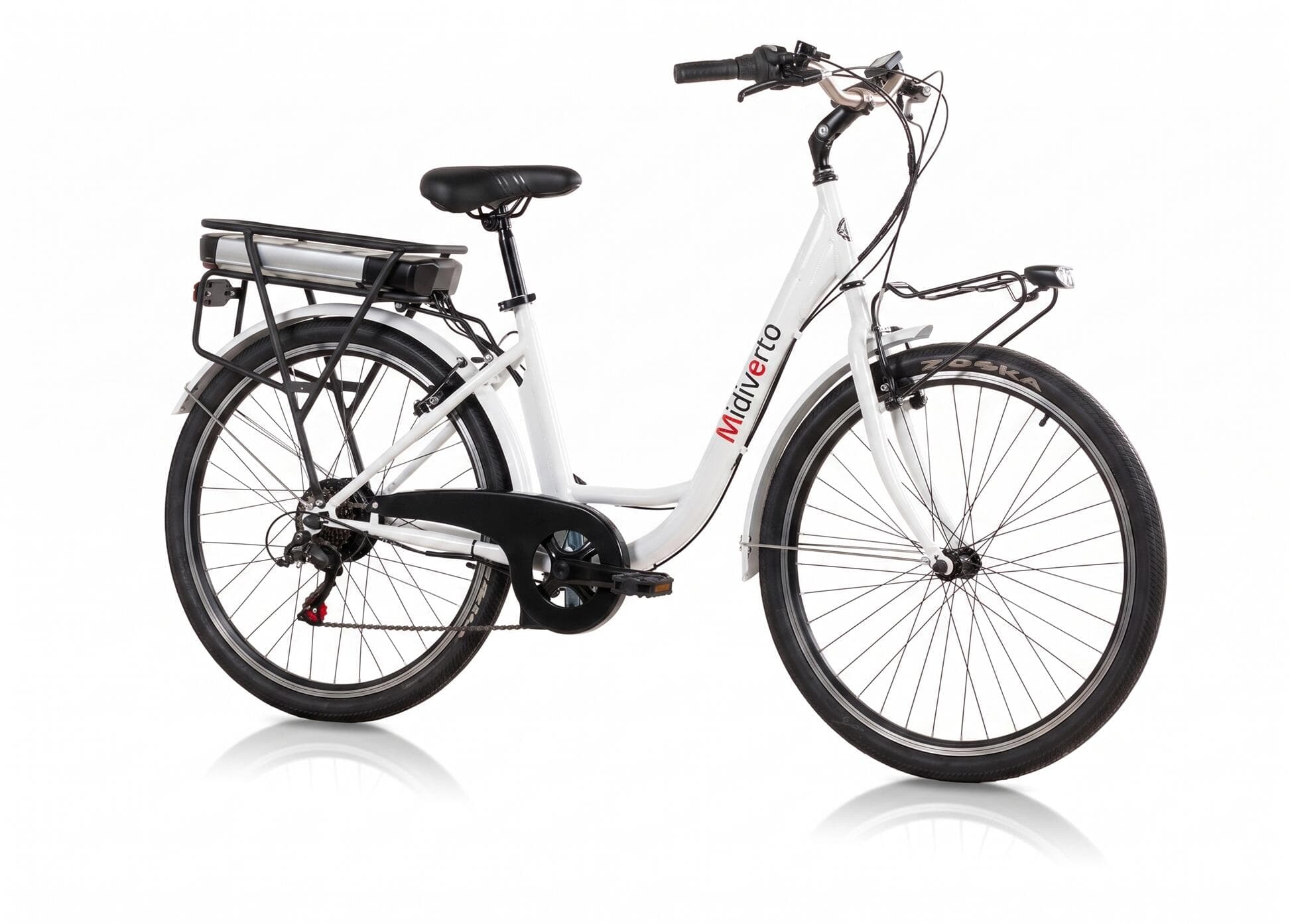 Vélo de ville pour femme – Aluminium – 26-28 pouces – 21 vitesses – Noir – Cadre rigide - S