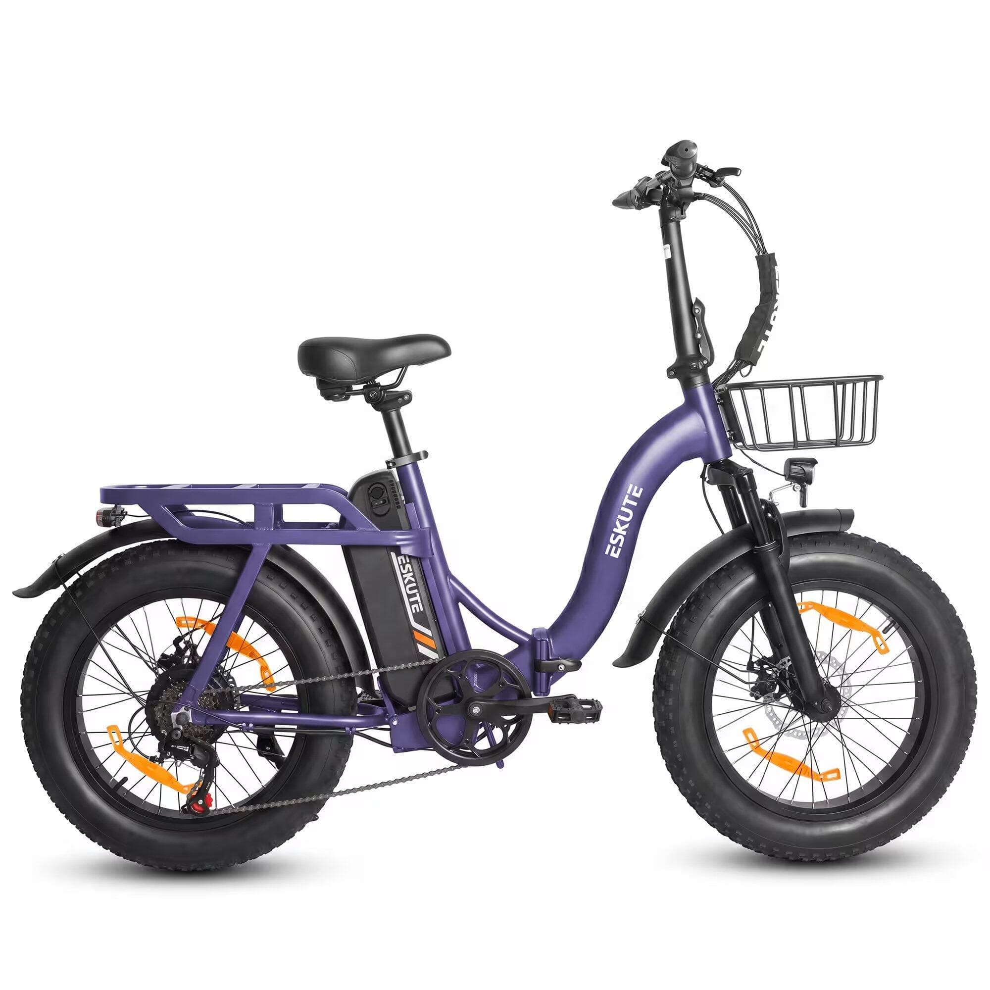 Vélo électrique (pliant) Ridstar MN20 Puissance moteur 1000W Batterie 48V15AH Shimano 7 vitesses Pneus tout terrain 20″ Bleu Orange - XL