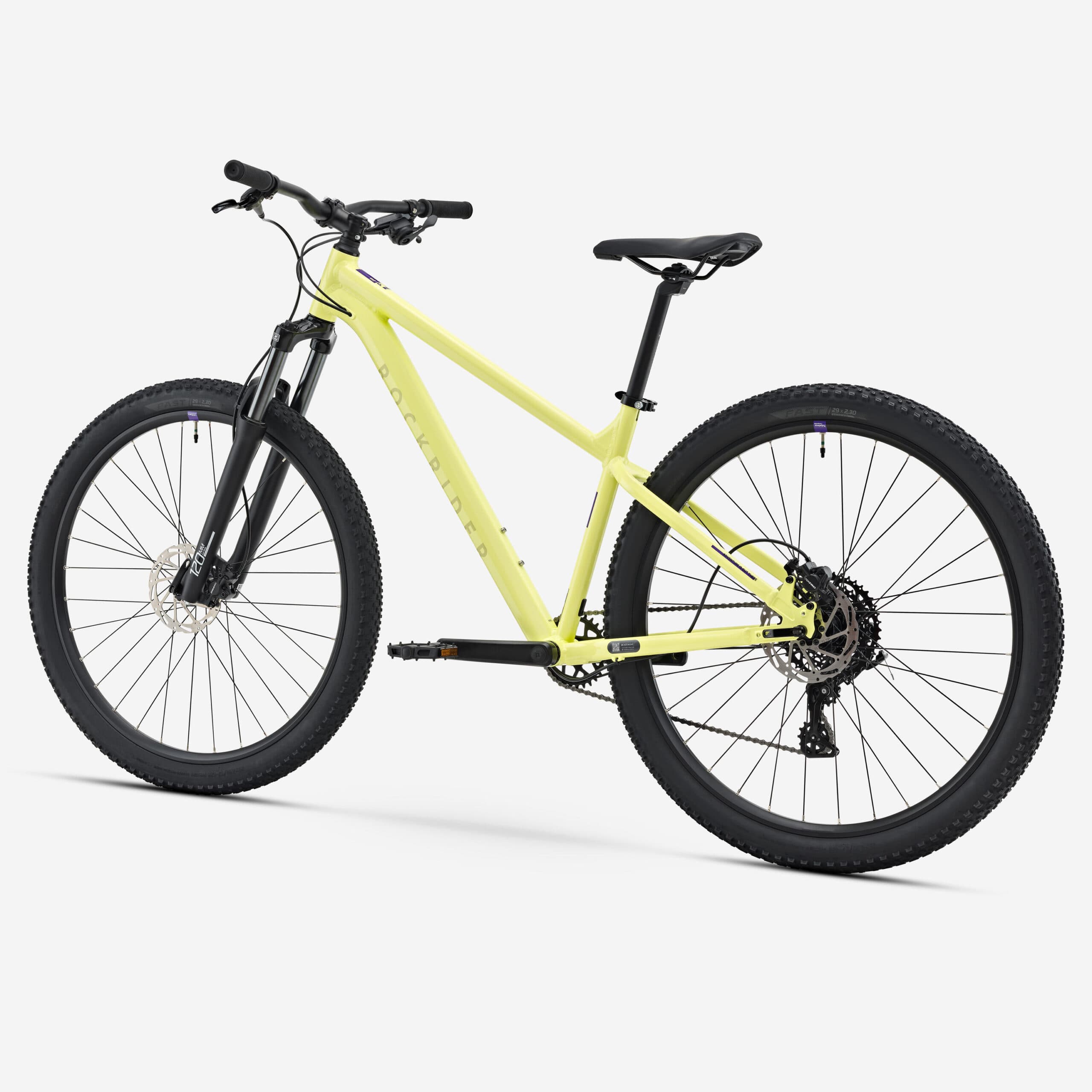 Vélo VTT randonnée semi-rigide 29″ cadre aluminium, EXPL 140 jaune - L