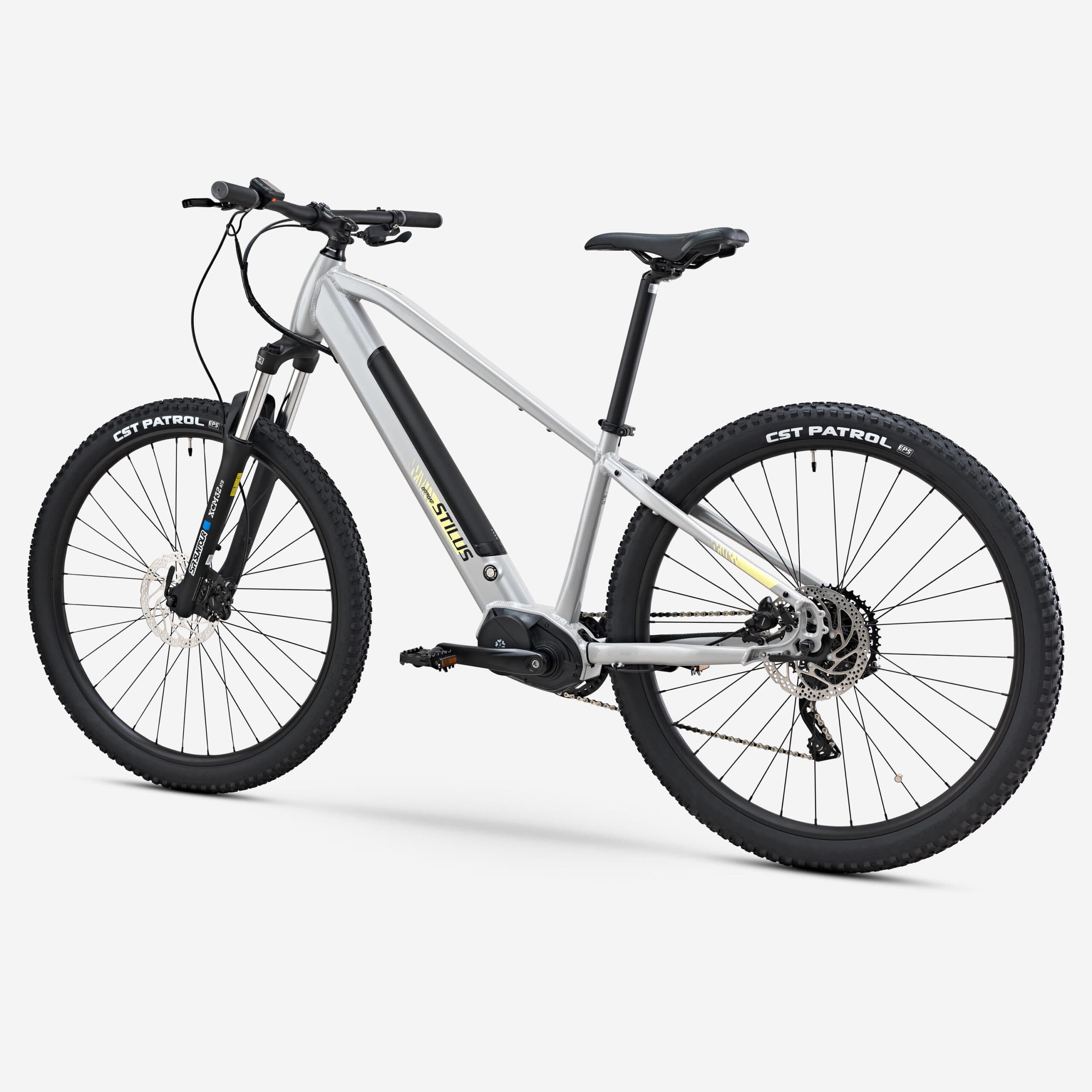 Vélo VTT électrique semi-rigide STILUS Off Road, Gris clair - L