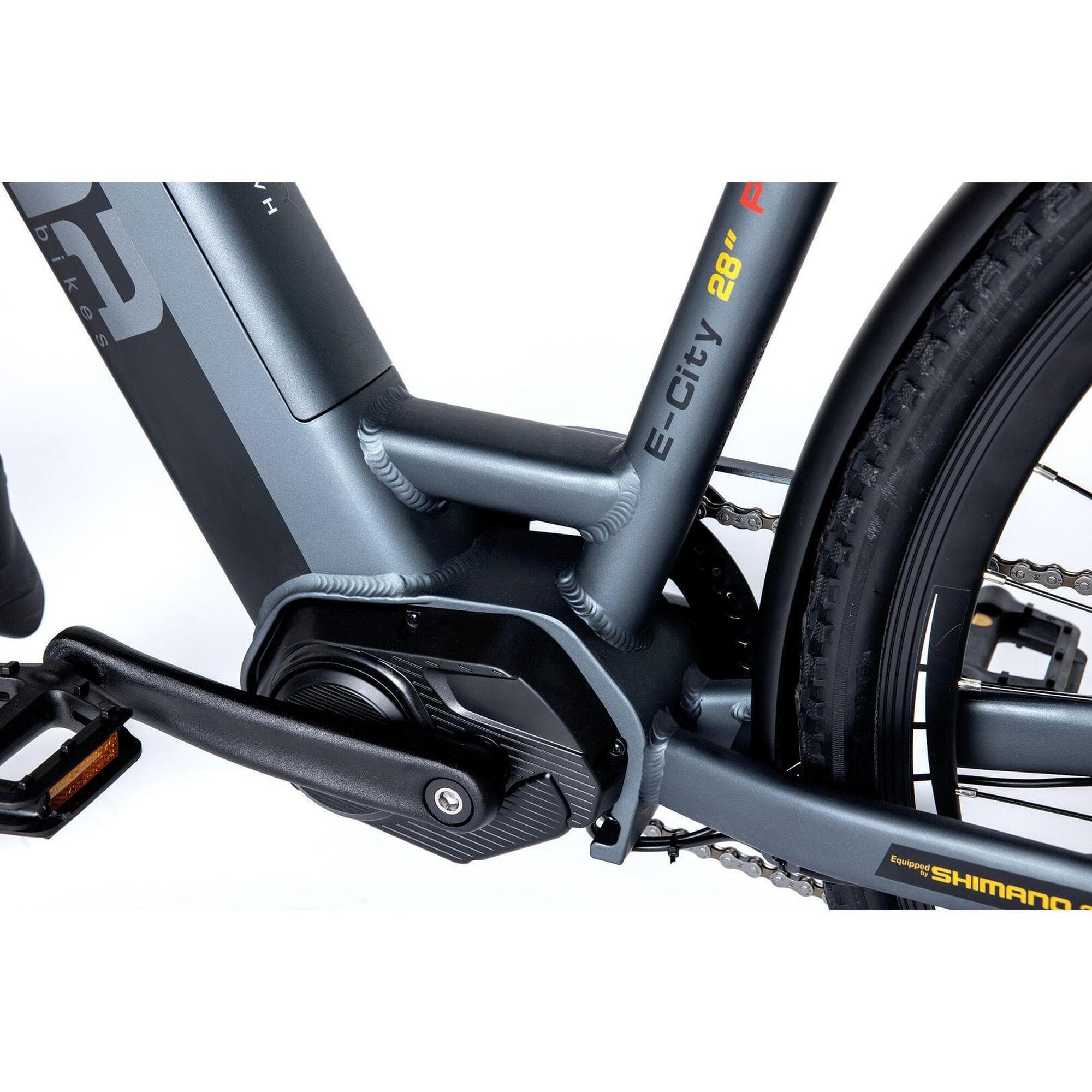 Vélo de Ville Electrique Semi Rigide E28PRO – 28″ Moteur Central - S