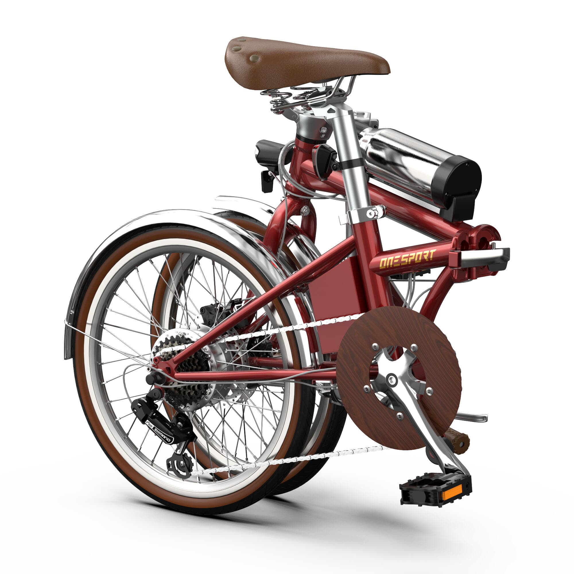 Vélo électrique pliable Onesport OT02 PRO, moteur 250 W, Shimano 7 vitesses - L
