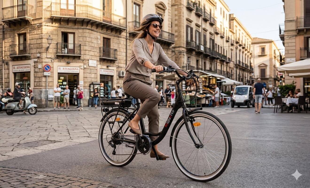 Vélo de ville noir Denver E4000 - XL