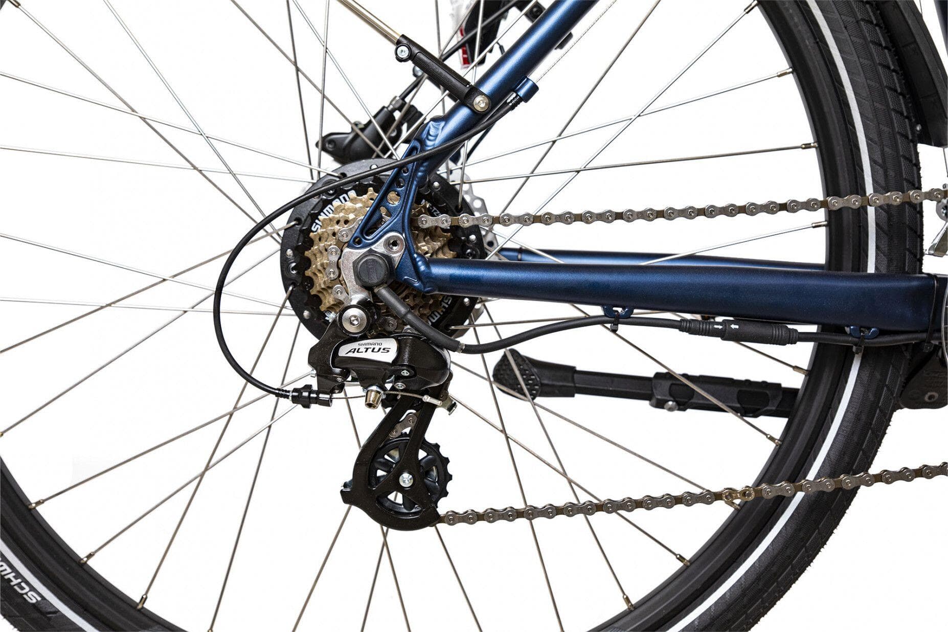 VTC Électrique Bicyklet Joseph Shimano Altus 7V 417 Wh 700 mm Bleu - XL