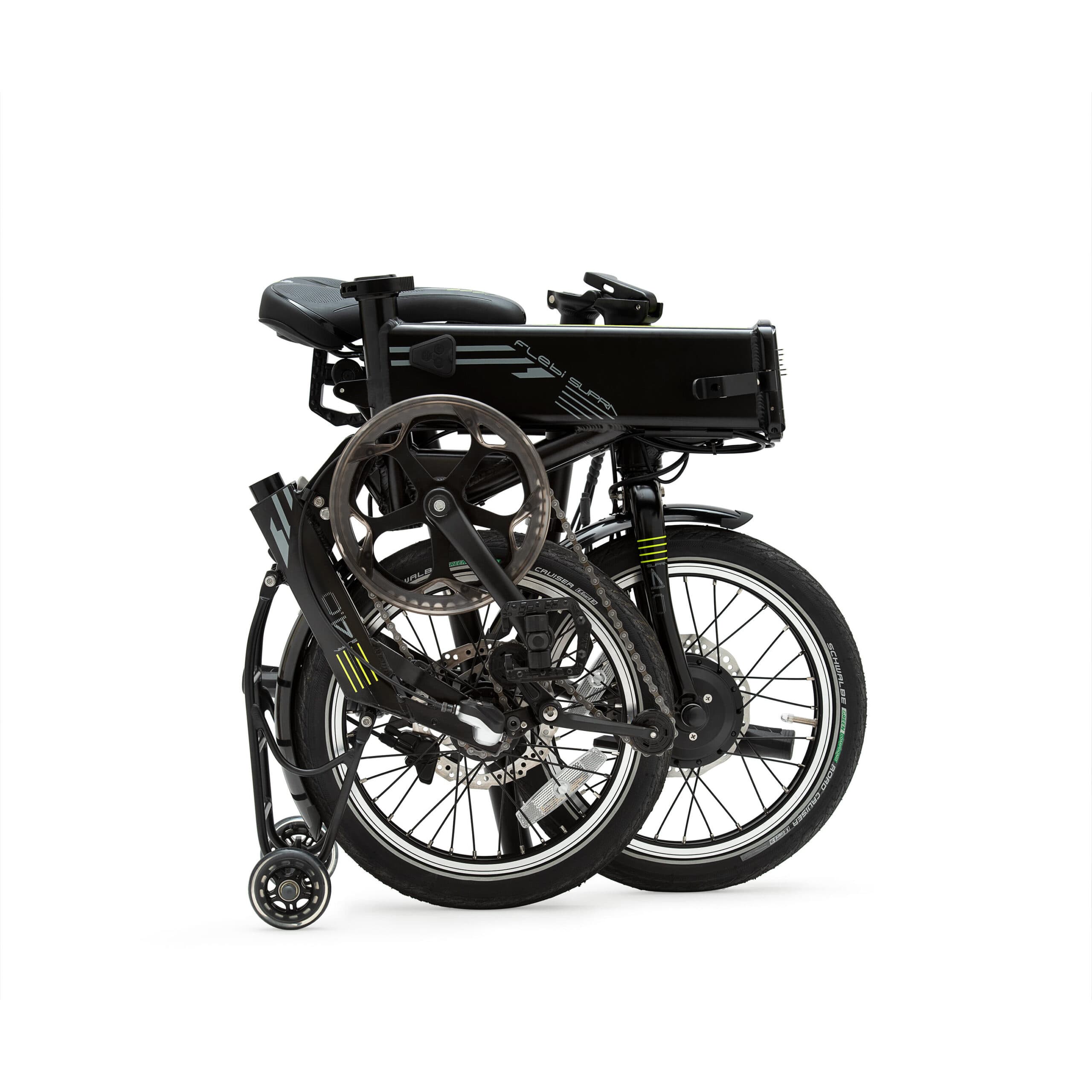 Vélo électrique pliant Supra 4.0 Black lime | Roues 16″ | Autonomie 70 km - Standard