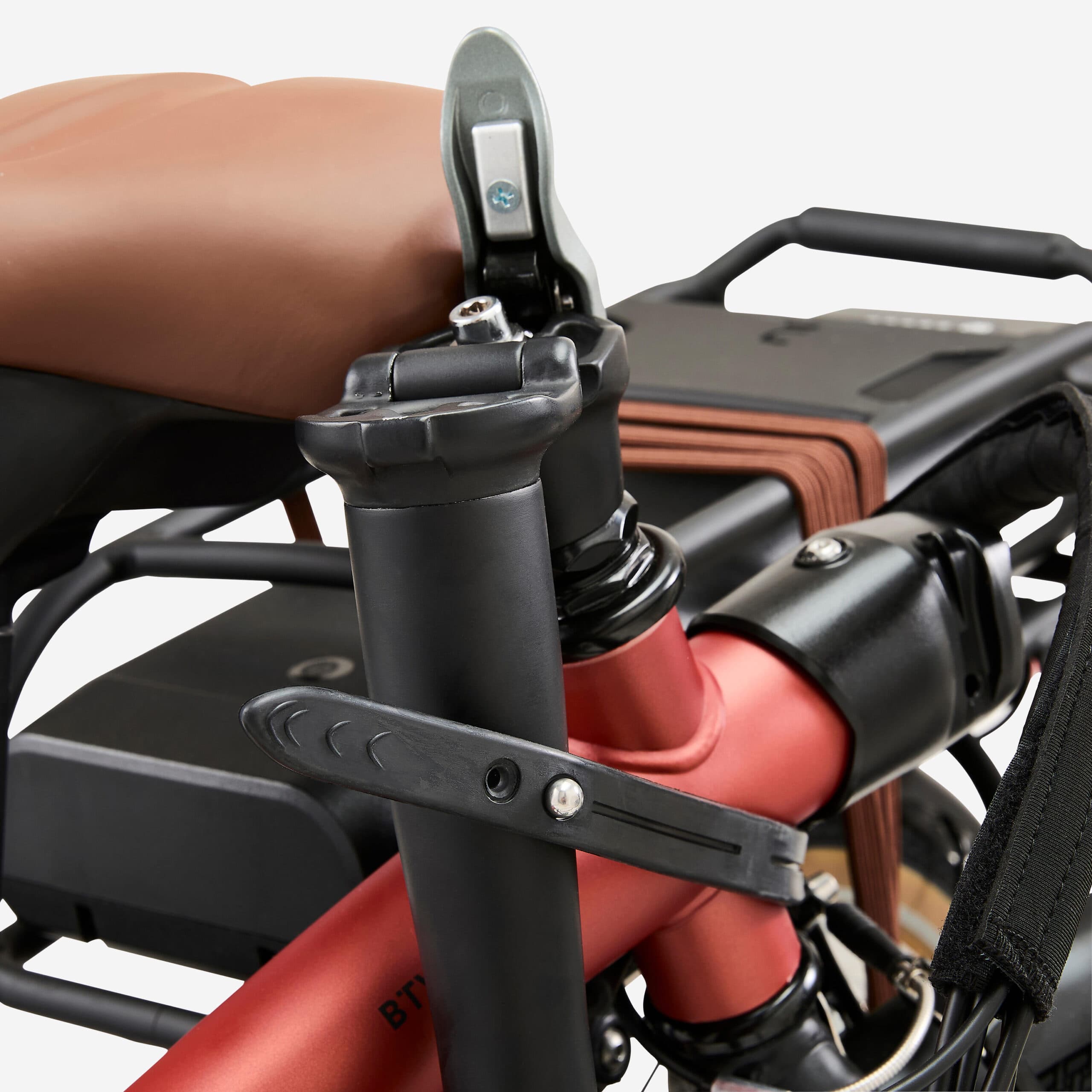 Vélo pliant électrique e fold 500 rouge brique - Standard