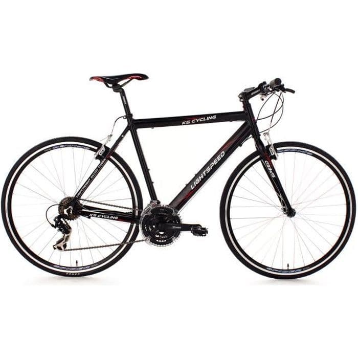 Vélo de route – KS CYCLING – 201B – Homme – Noir – Adapté pour les dénivelés - XL
