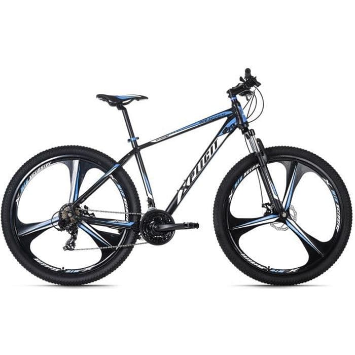 Vélo VTT Semi-Rigide 29 » – KS CYCLING – Xplicit – Homme – 21 Vitesses – Noir-Bleu – Taille de Cadre 48 cm - M