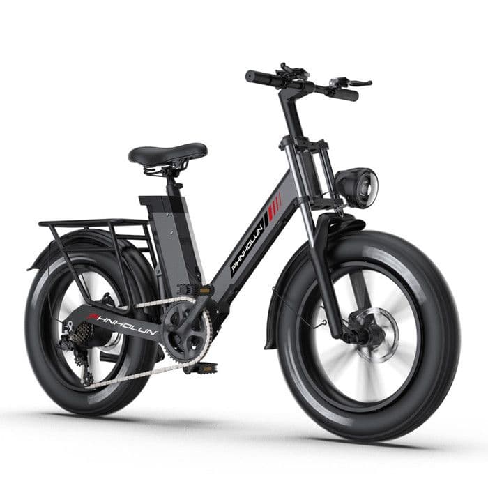 Vélo électrique Phnholun C6 PRO 20 x 4,0 pouces 1 000 W à gros pneus avec batterie 17,5 Ah - M