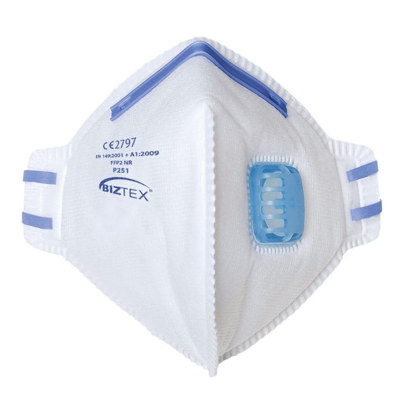 Portwest - Masques respiratoires jetables pliables avec valve FFP2 (Pack de 20) - Unique - Blanc